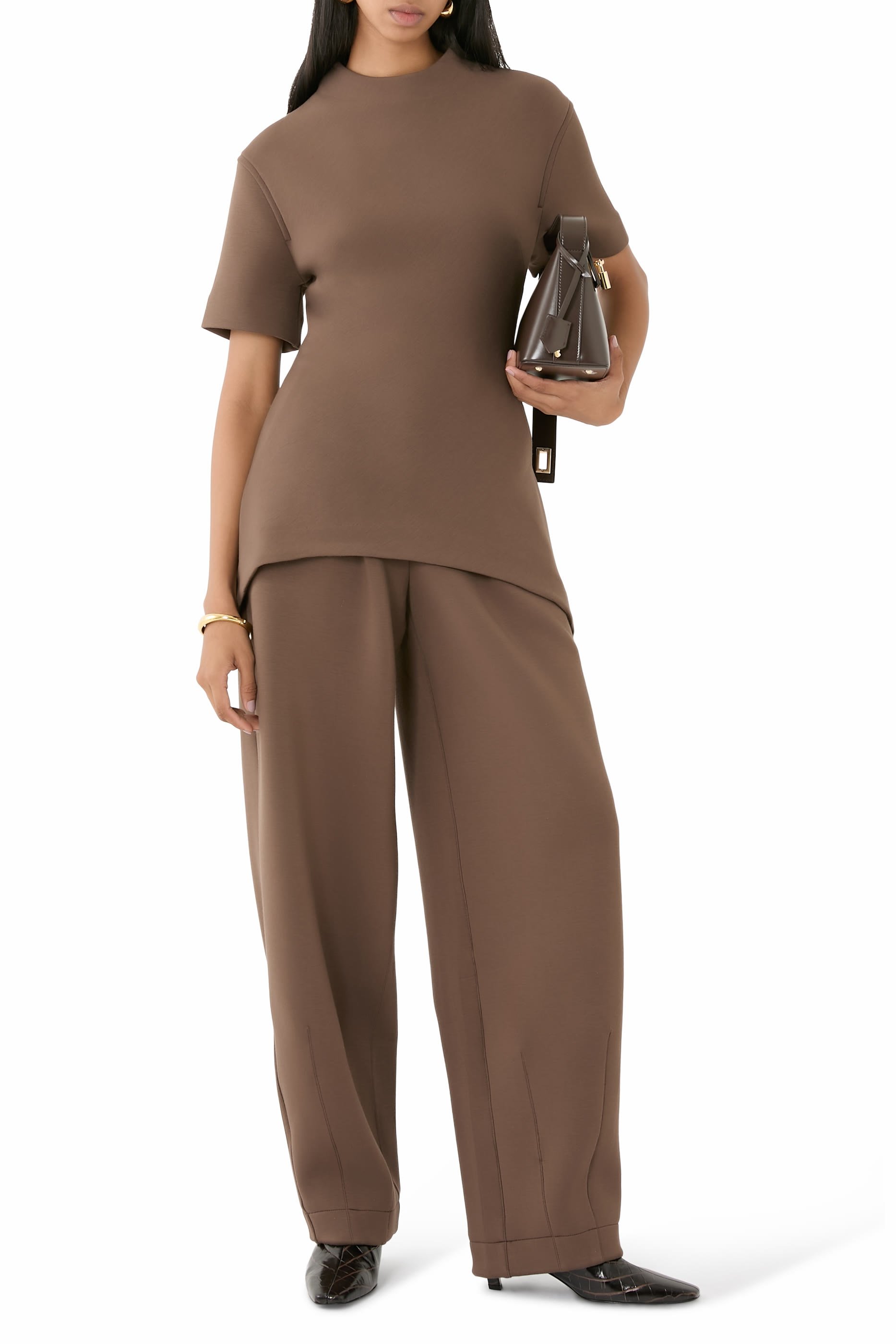 Short Sleeves Scuba Top