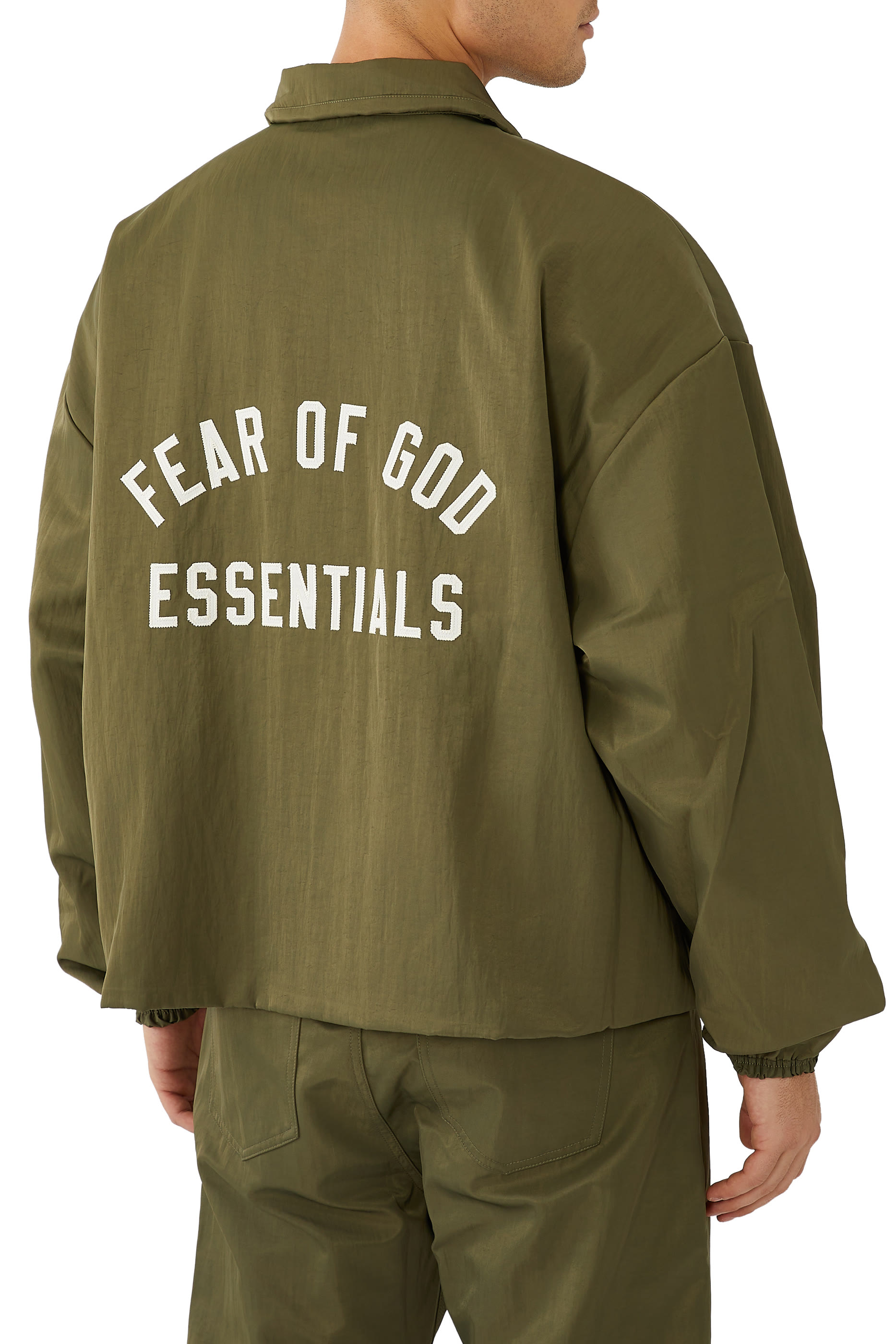 Textured Nylon Trucker Jacket