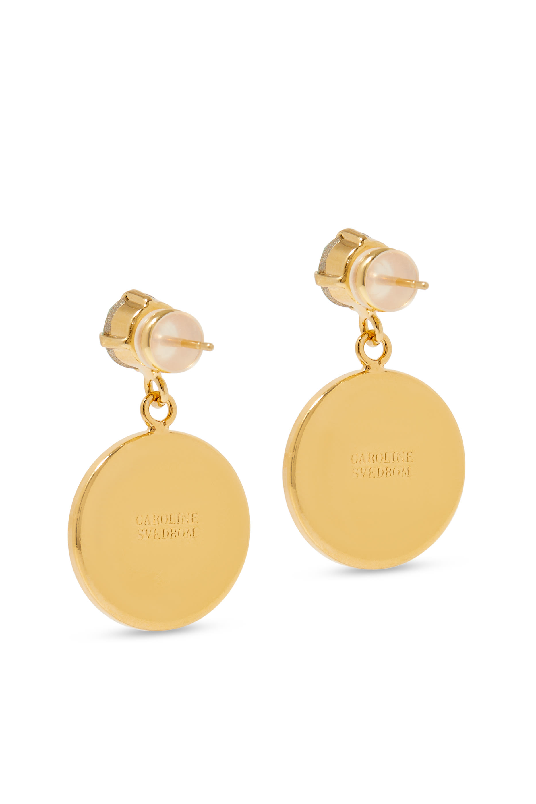 Chloe Rocks Earrings, 18k Gold-Plated Brass & Crystals