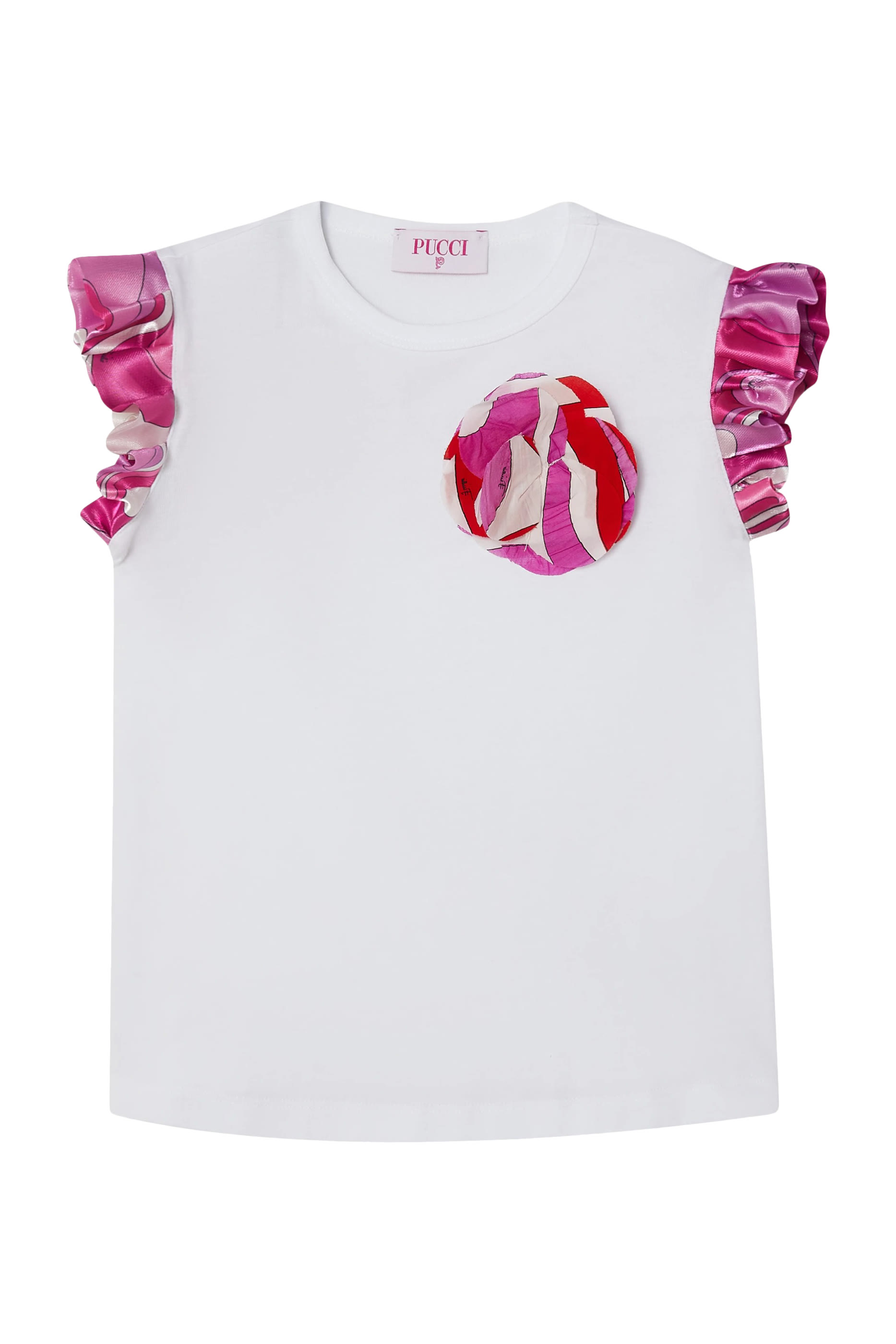 Kids Logo Ruffled T-Shirt