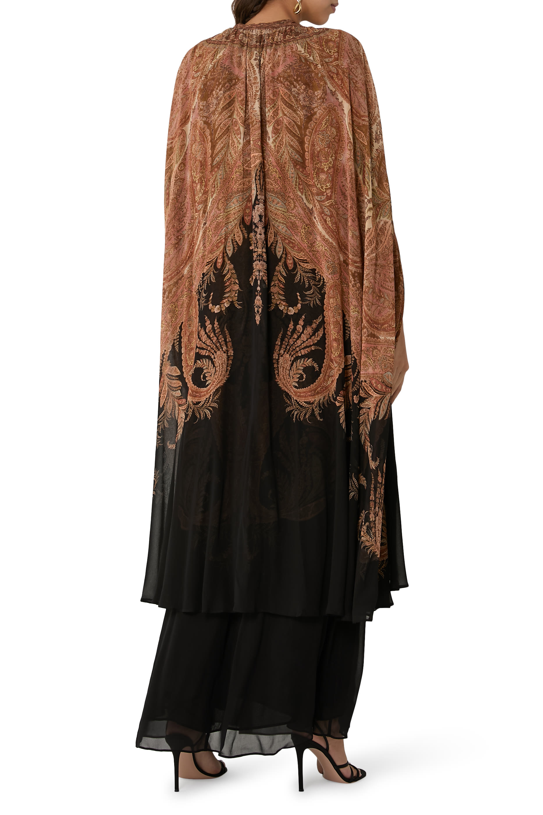 Hypnotic Caped Maxi Dress