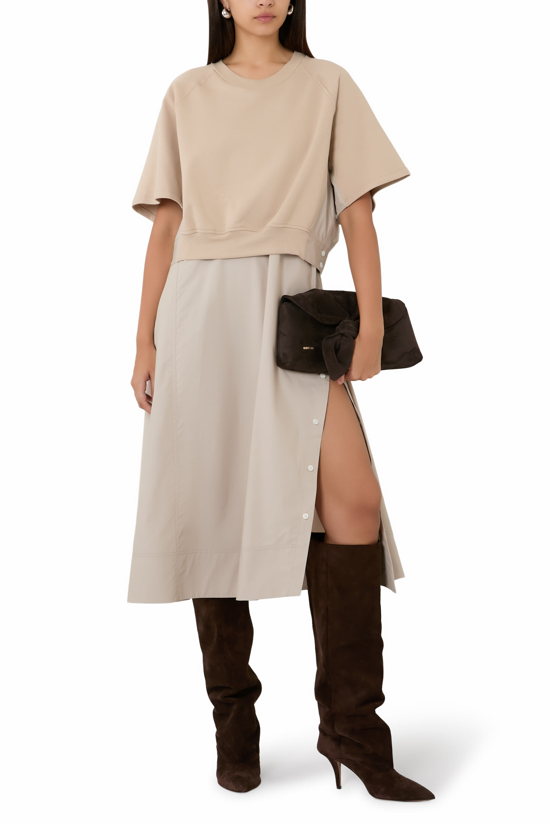 French Terry Combo Dress