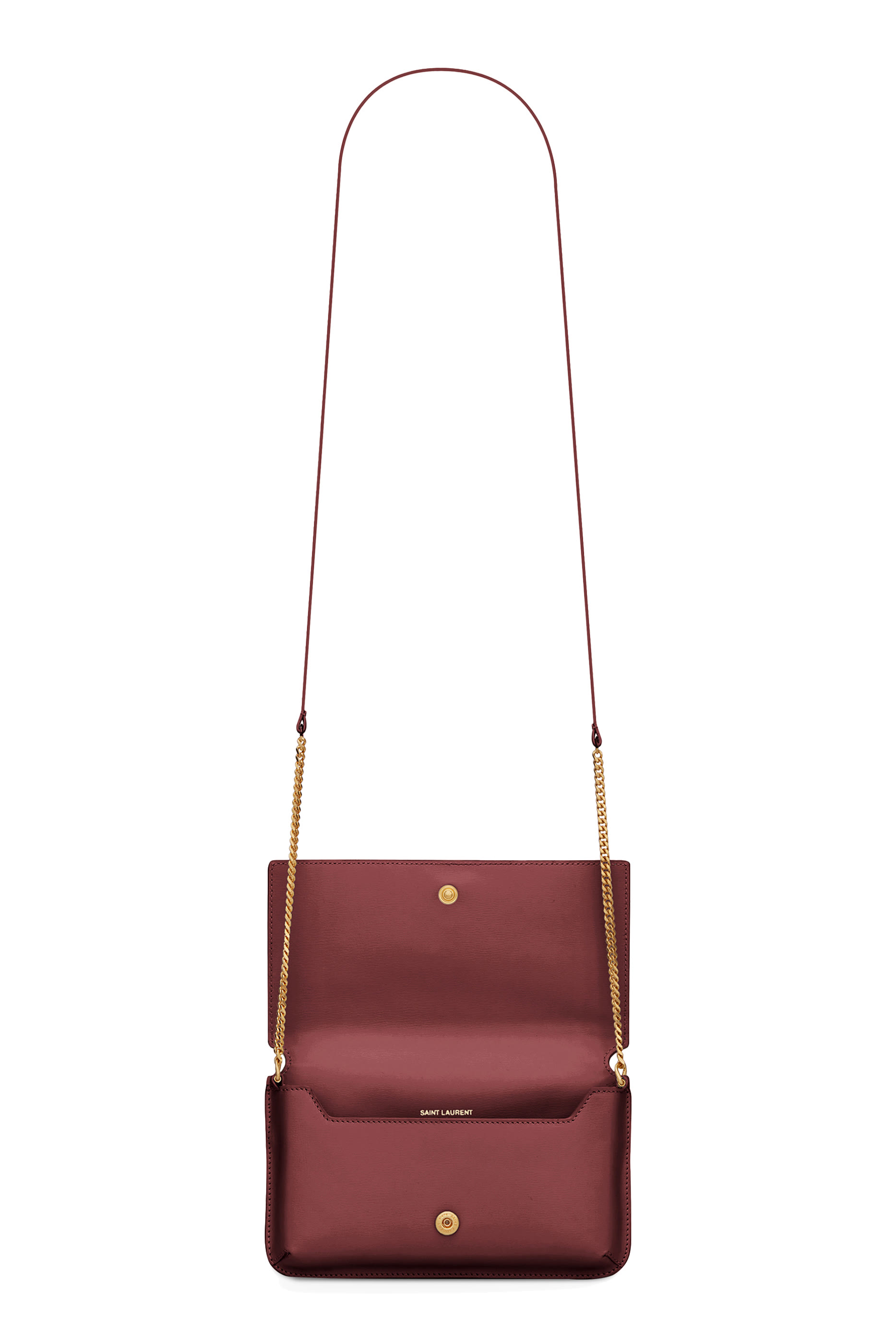 Monogram Phone Holder with Strap in Smooth Leather