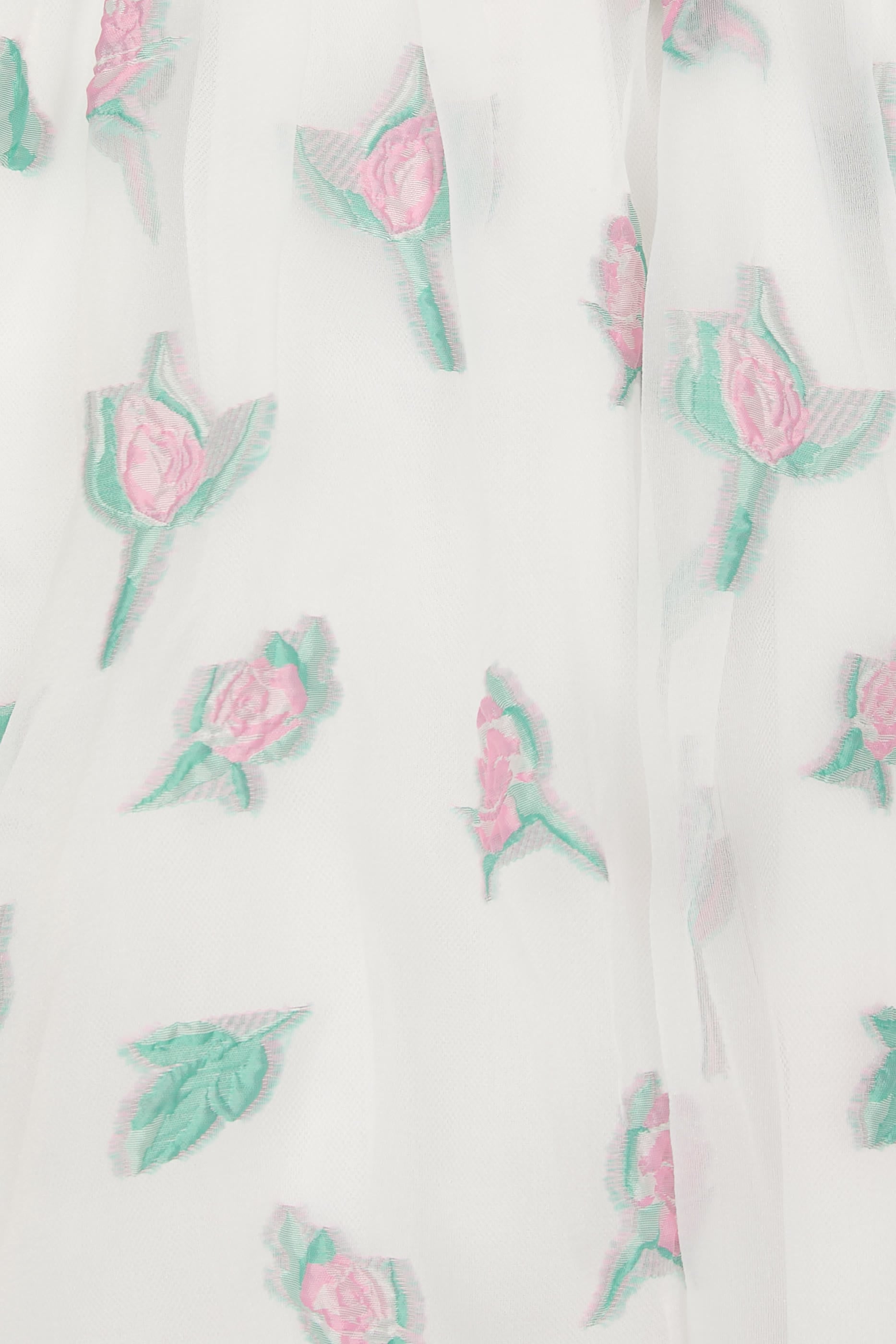 Kids  Embroidered Floral Skirt 