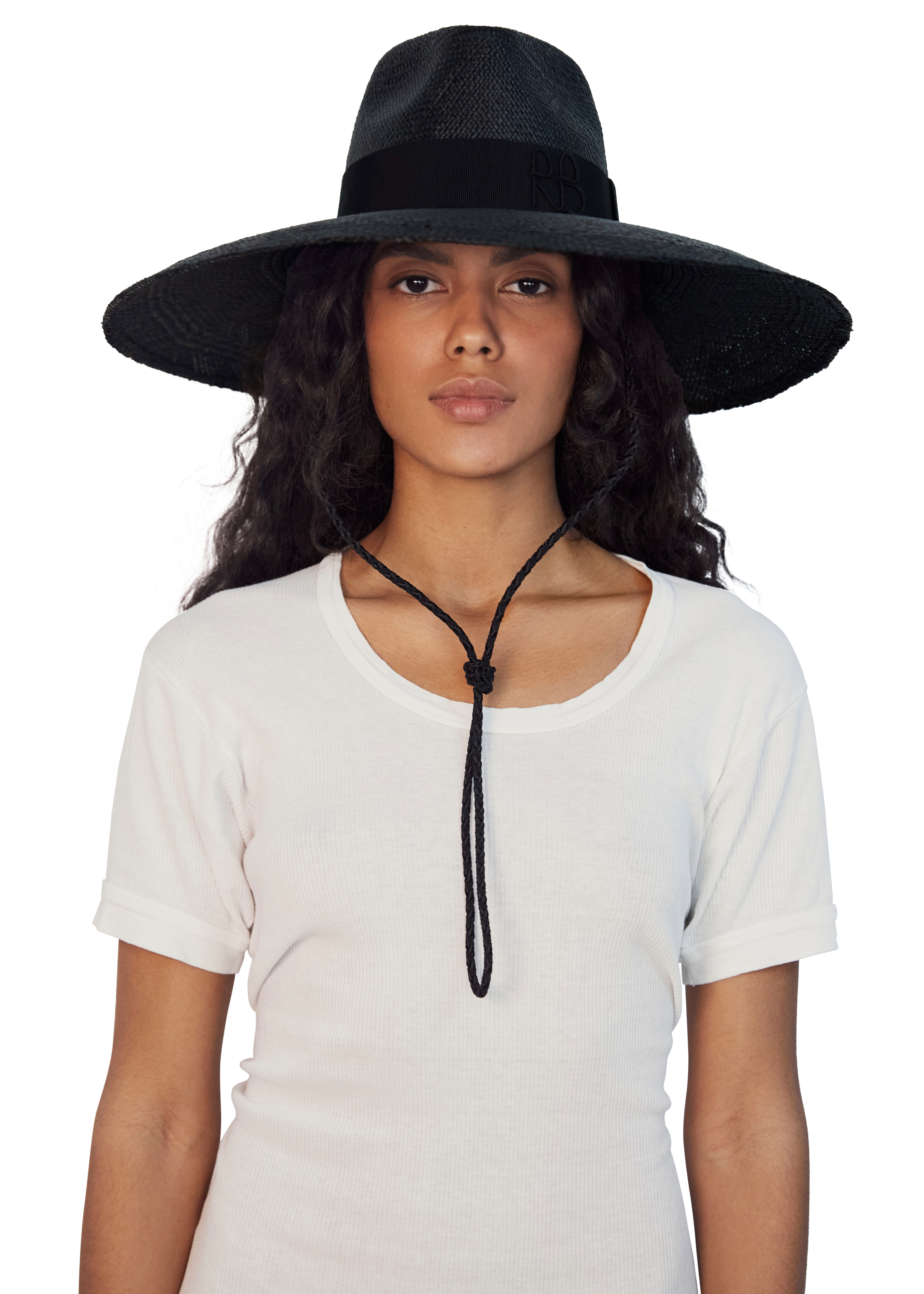 Wide-Brimmed Straw Fedora Hat