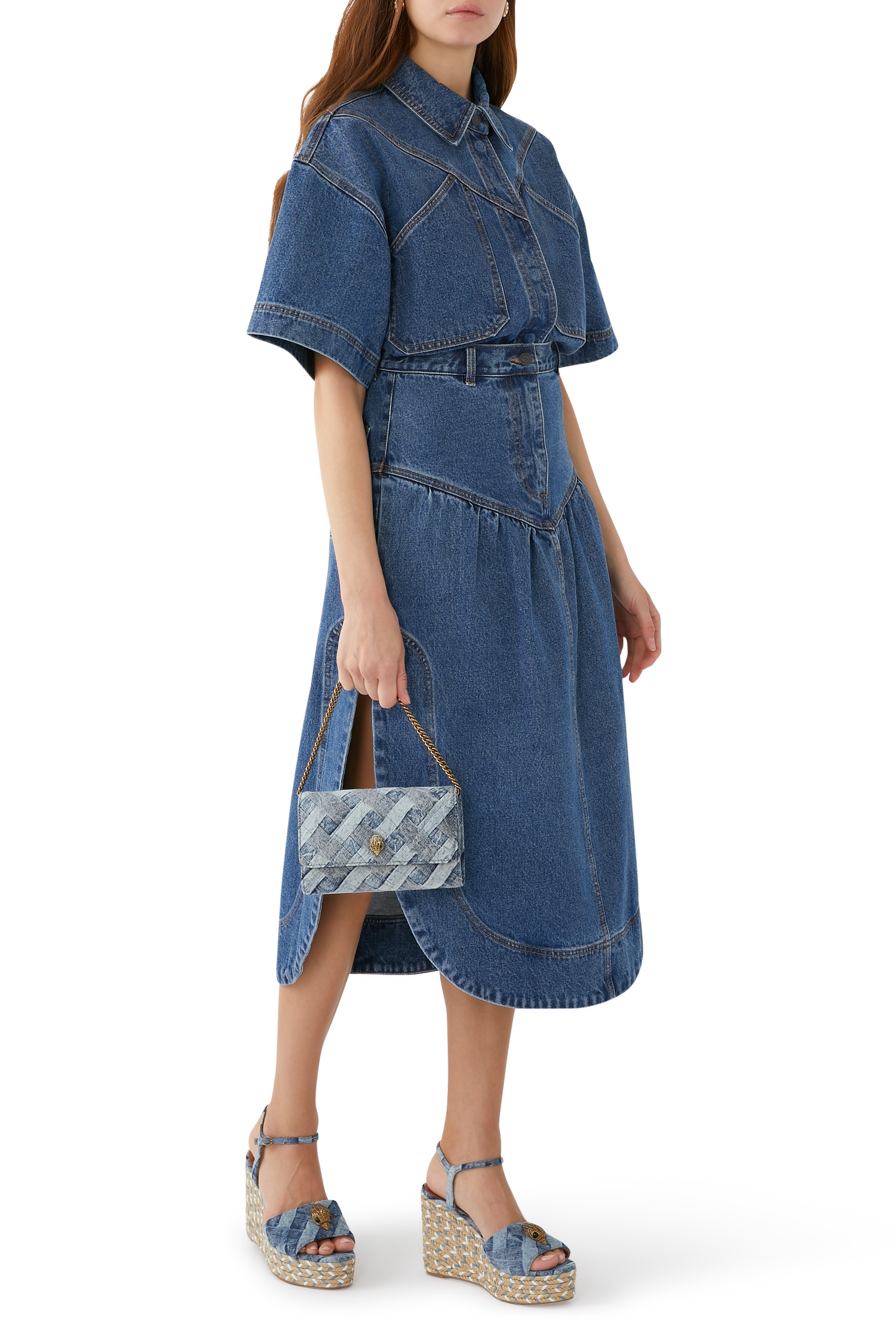 Kensington Small Chain Denim Wallet