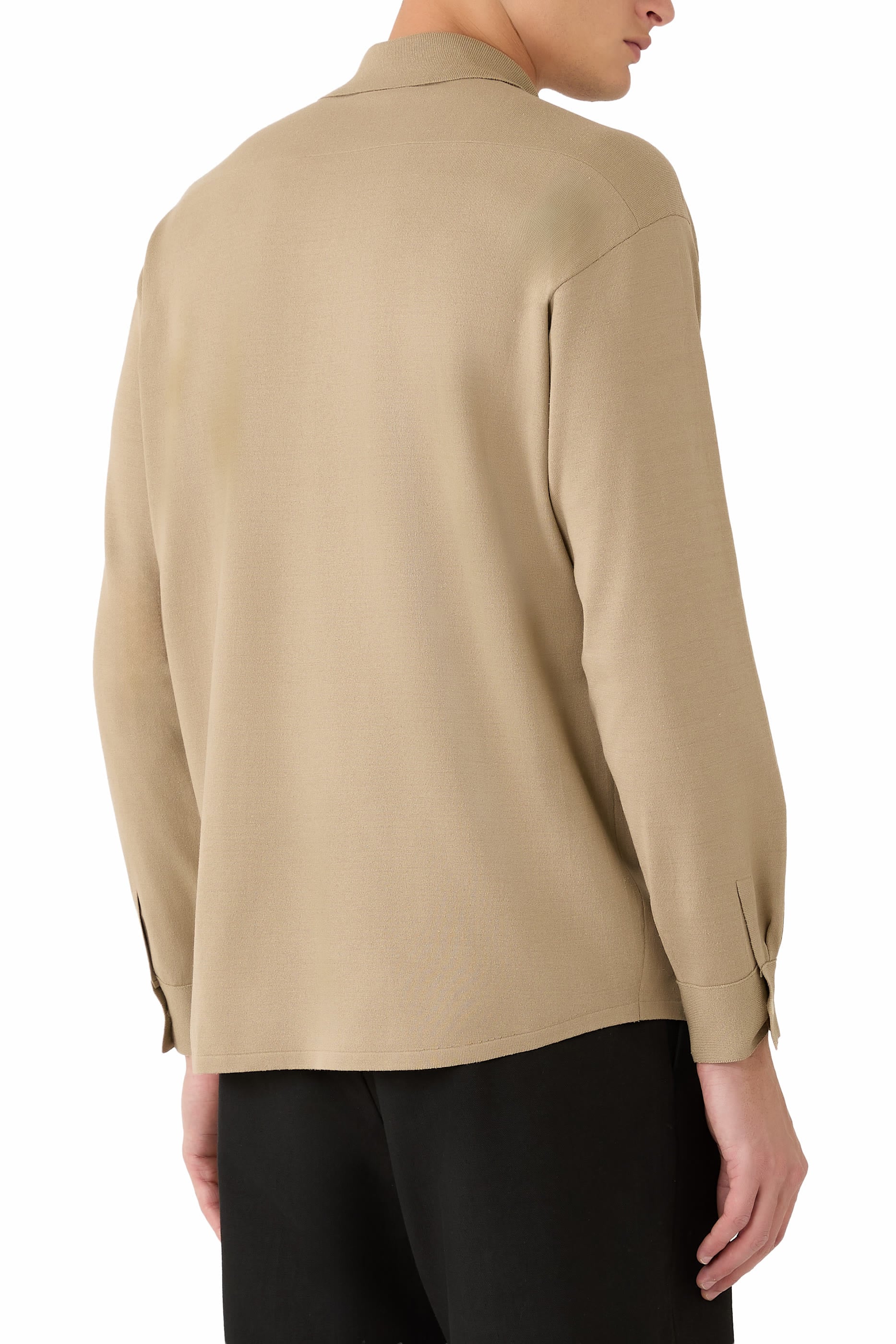 High Gauge Tussah Silk Knit Cardigan 