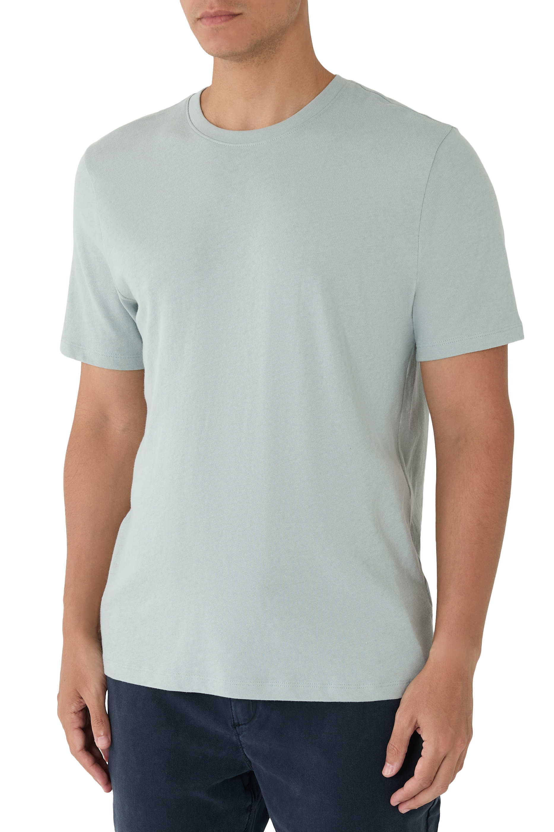 Loose Knit Crewneck T-Shirt