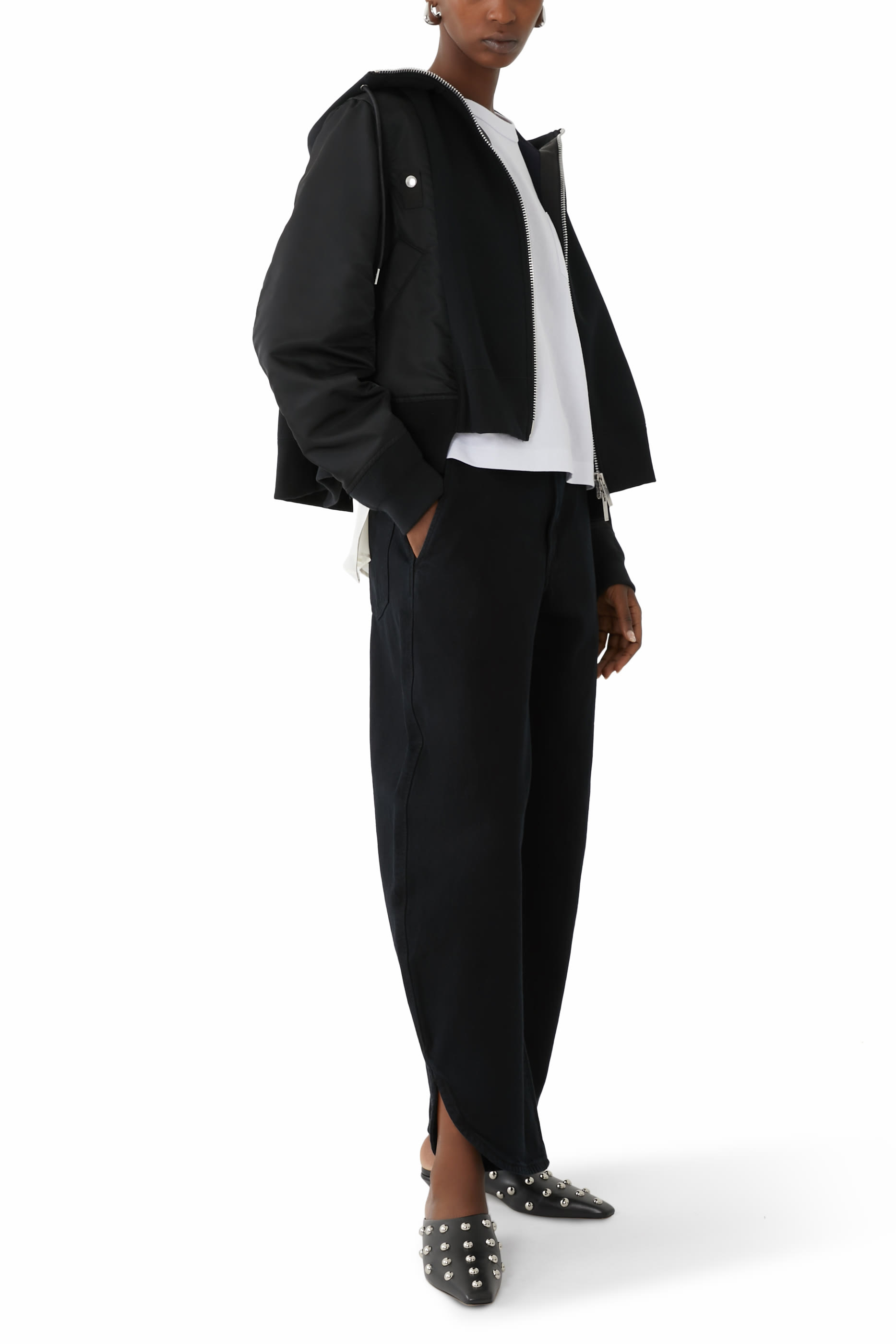 Sponge Sweat x Nylon Twill Hoodie