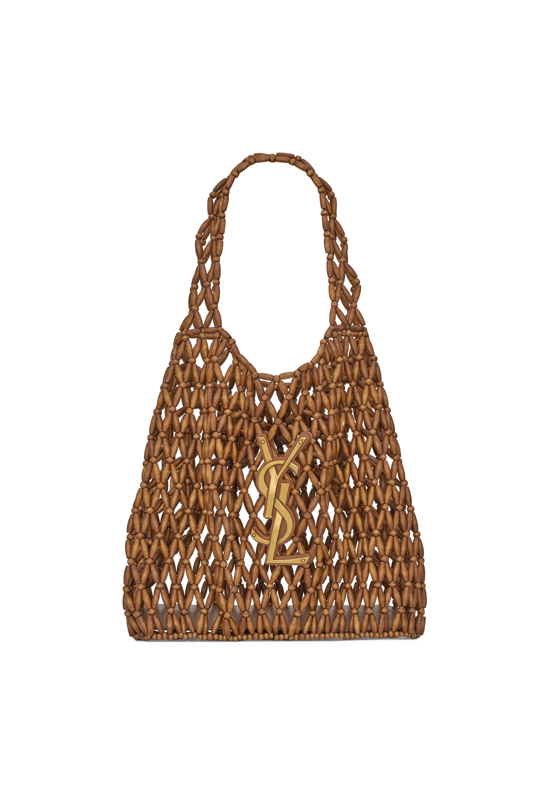 Icare Medium Bag in Wood Beads 