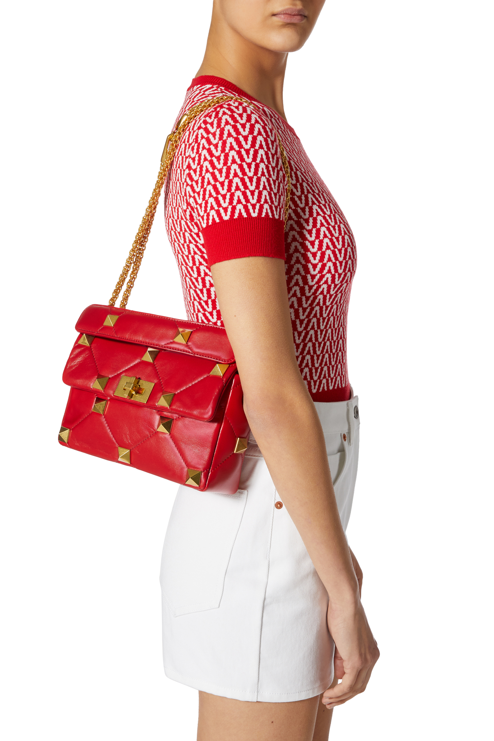  Roman Stud Leather Bag