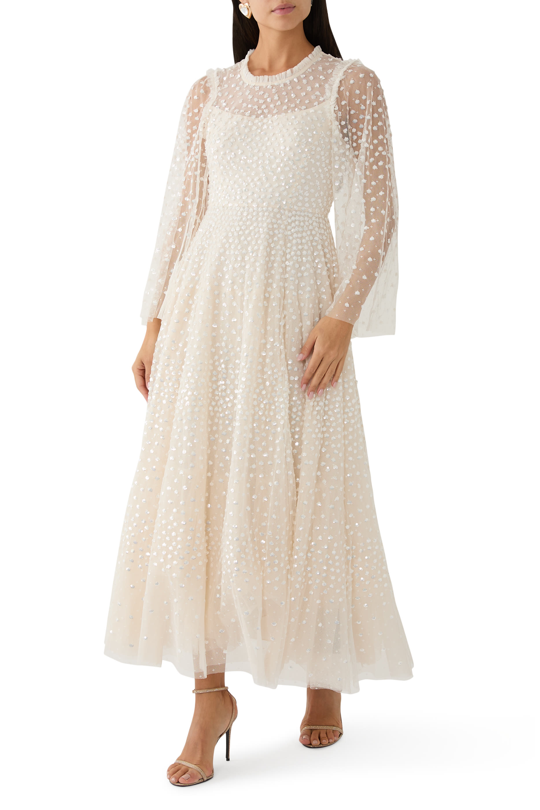 Scatter Dot Maxi Gown