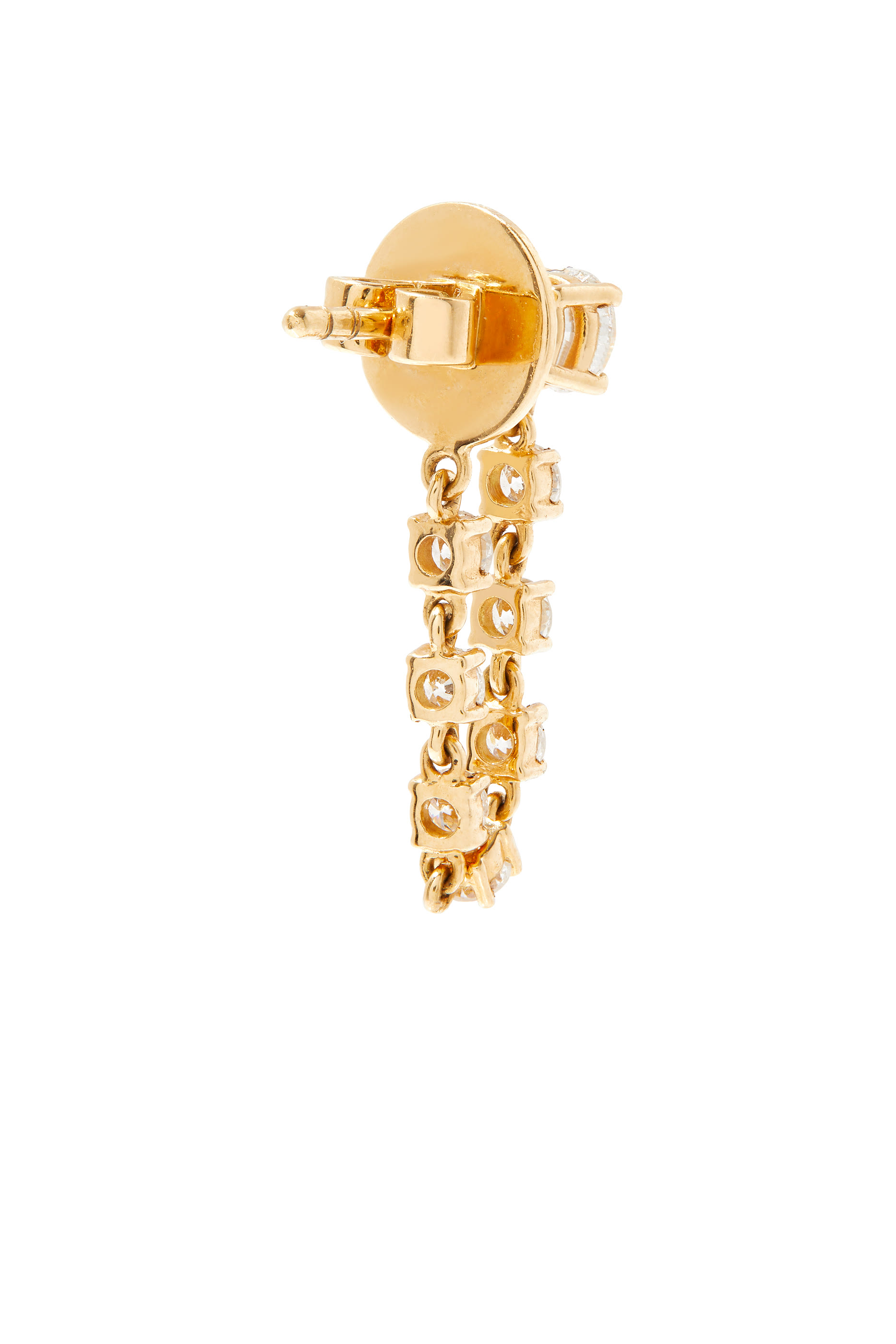 Solitaire Chain Diamond Earrings