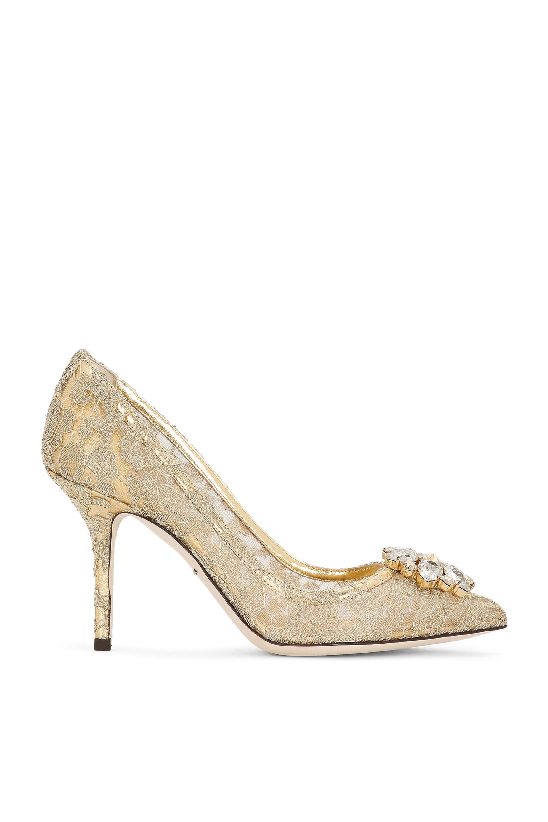Lurex Lace Rainbow 90 Pumps with Brooch Detailing