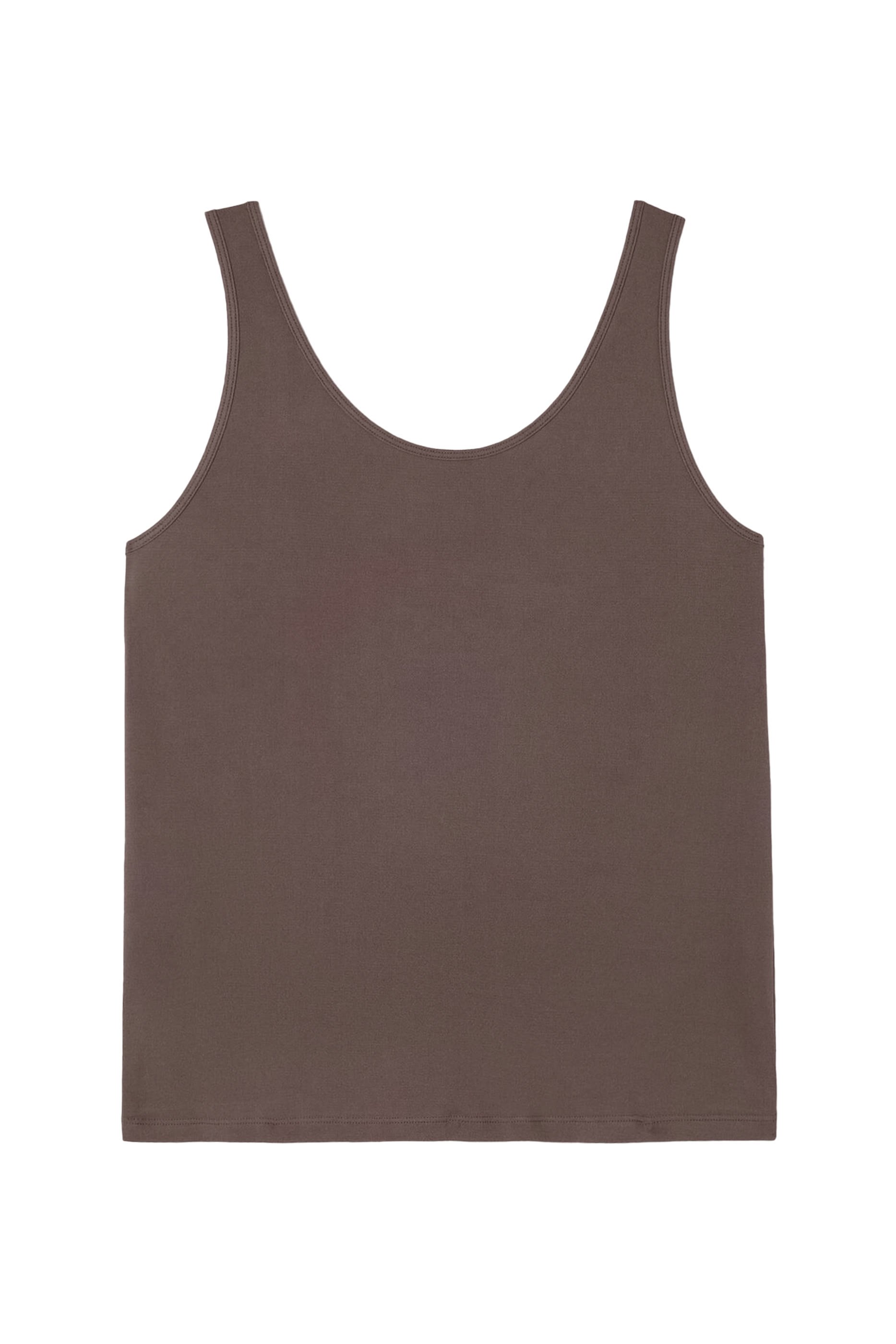 Stretch Silk Jersey Scoop Neck Tank