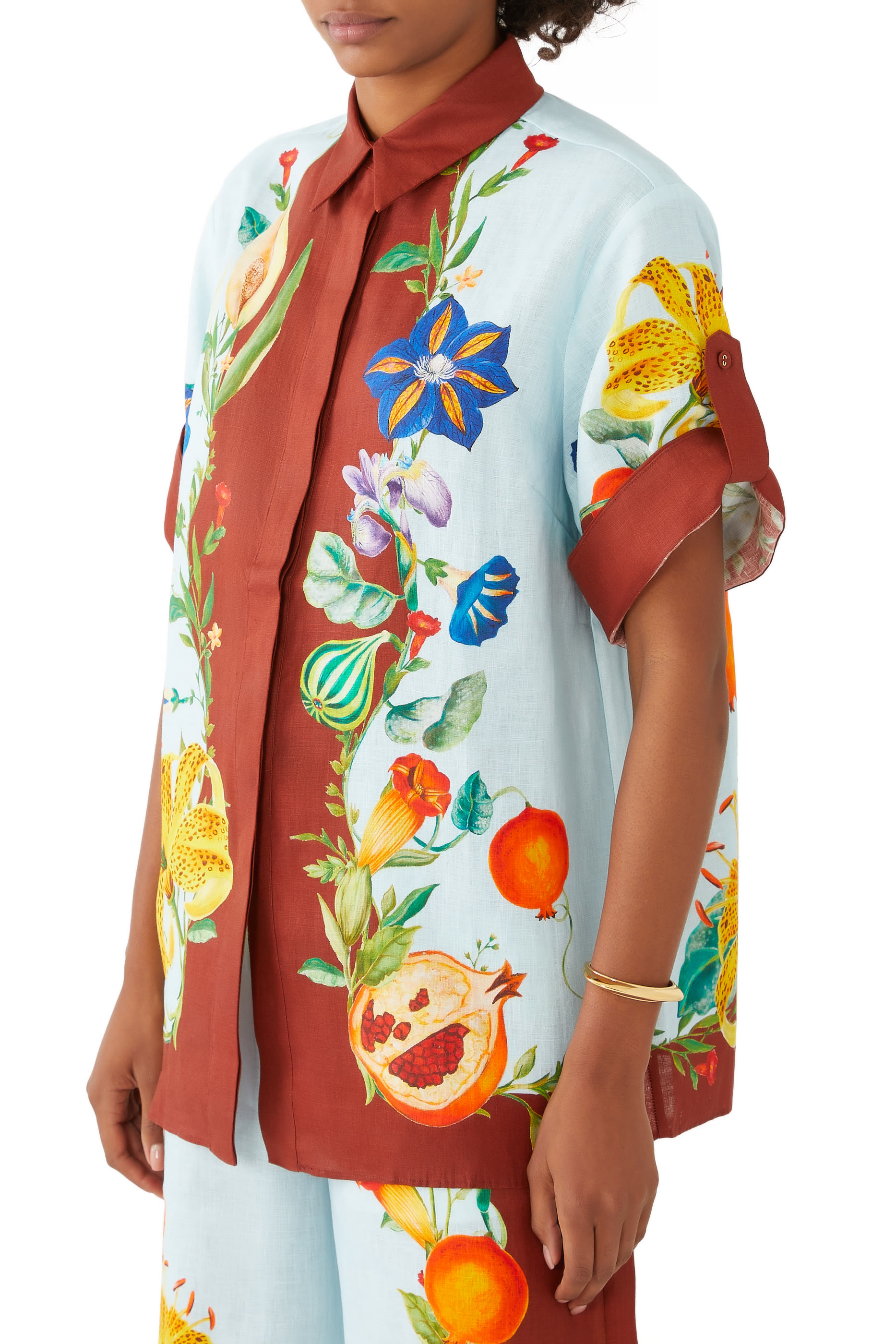 Dahlia Floral Linen Shirt