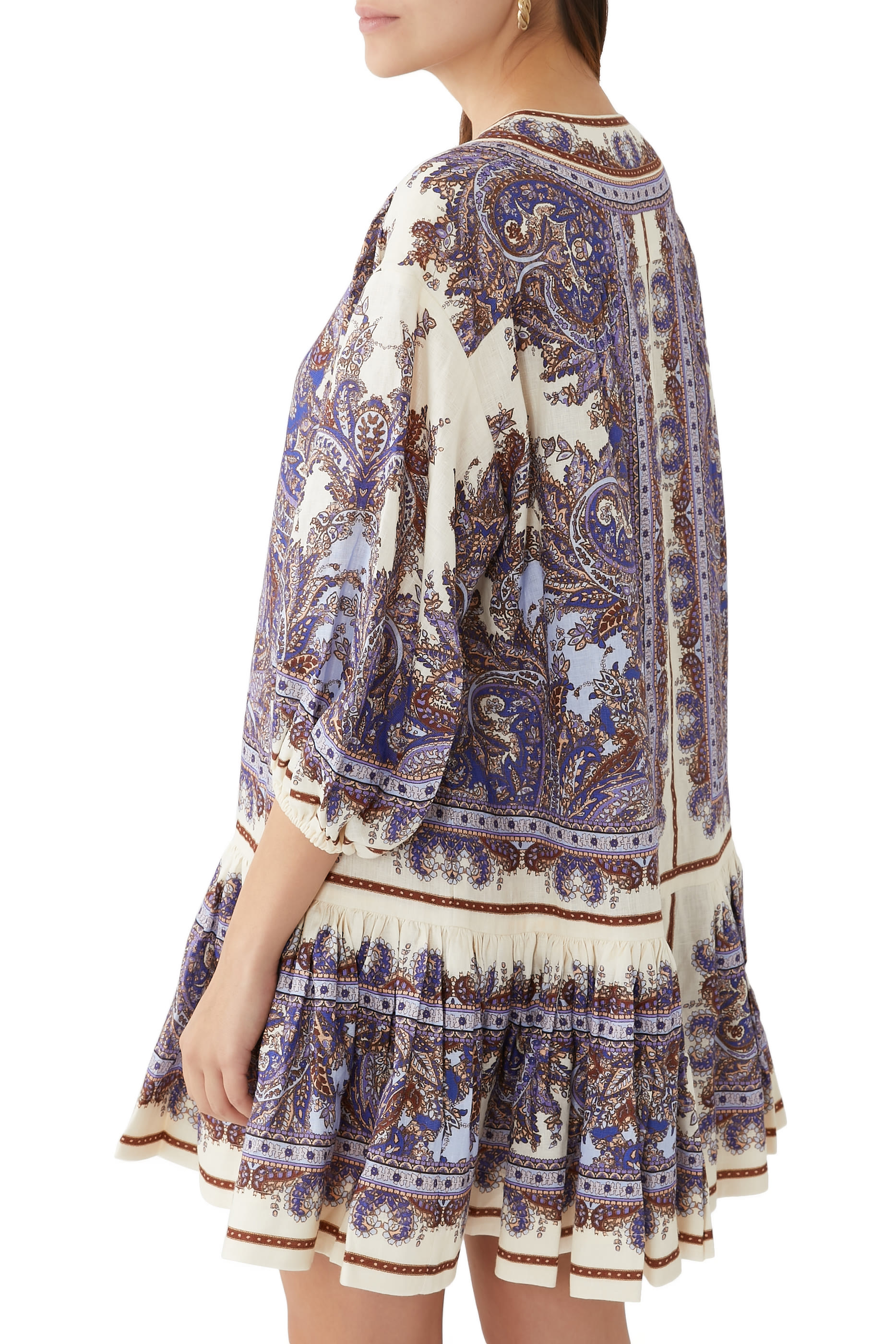 Ottie Eyelet Paisley Mini Dress