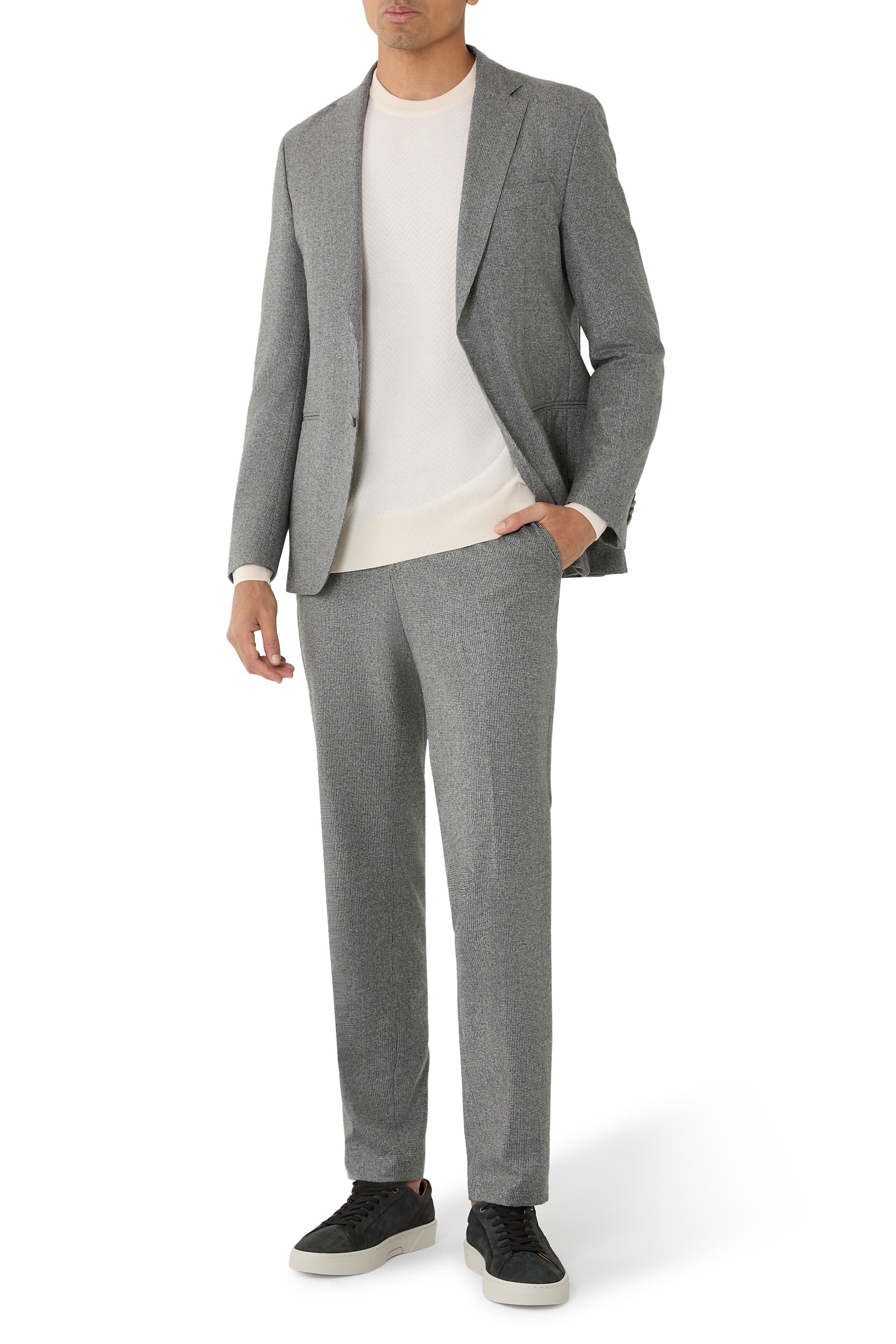 H-Habito Herringbone-Structured Sweater