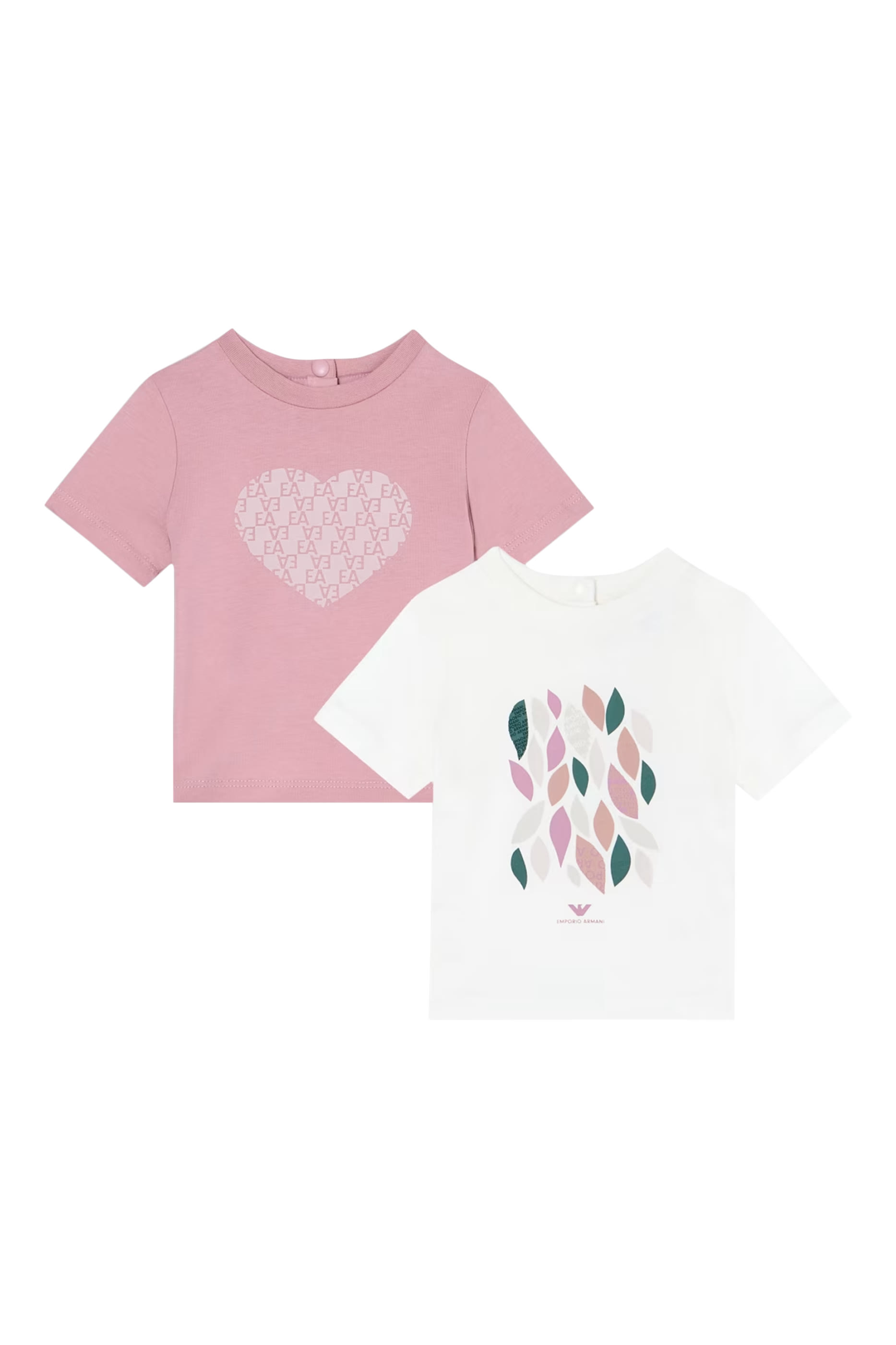 Kids Leaf & Heart EA Logo Print T-Shirt