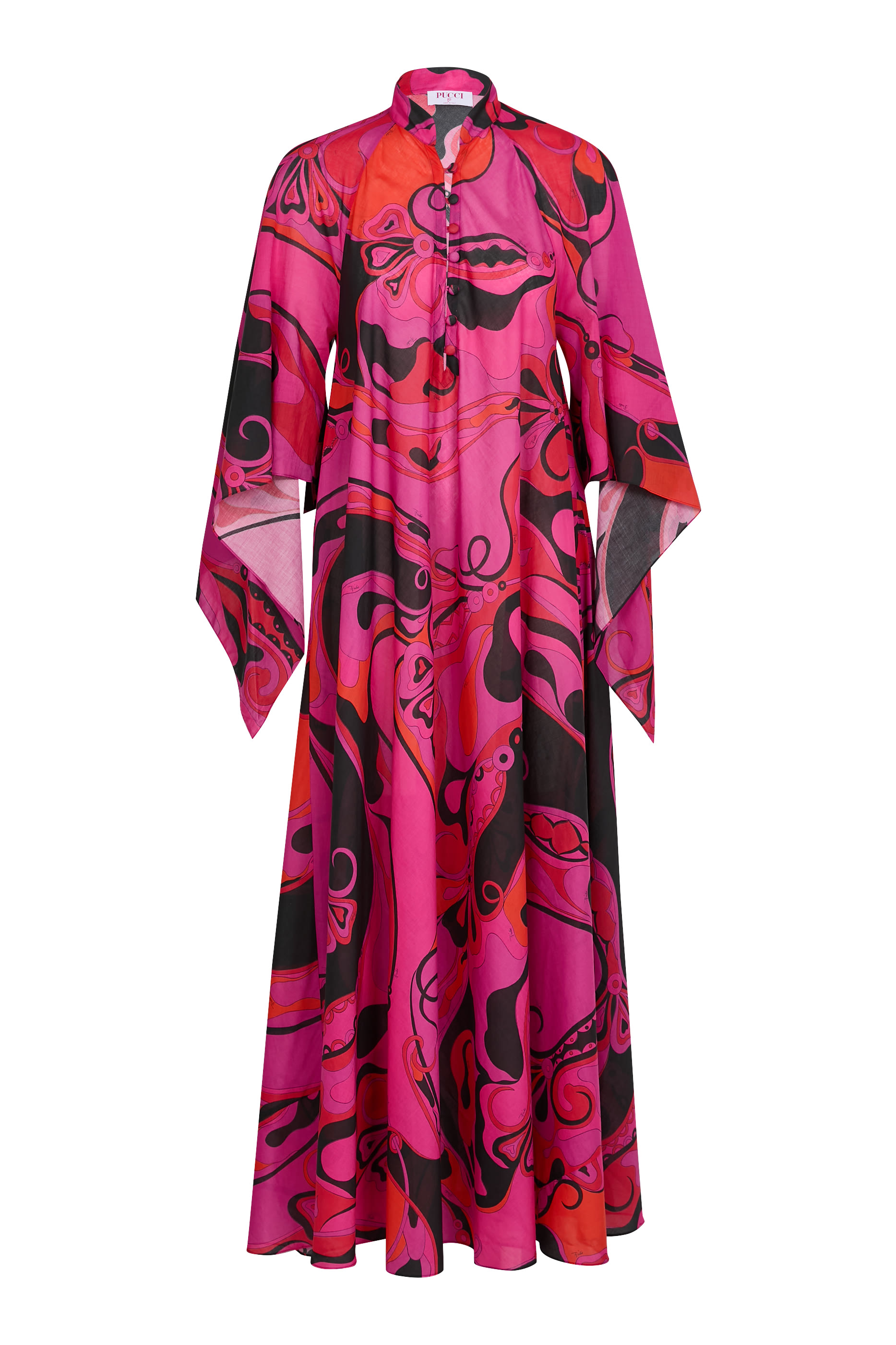 Orchidee Print Cotton Kaftan