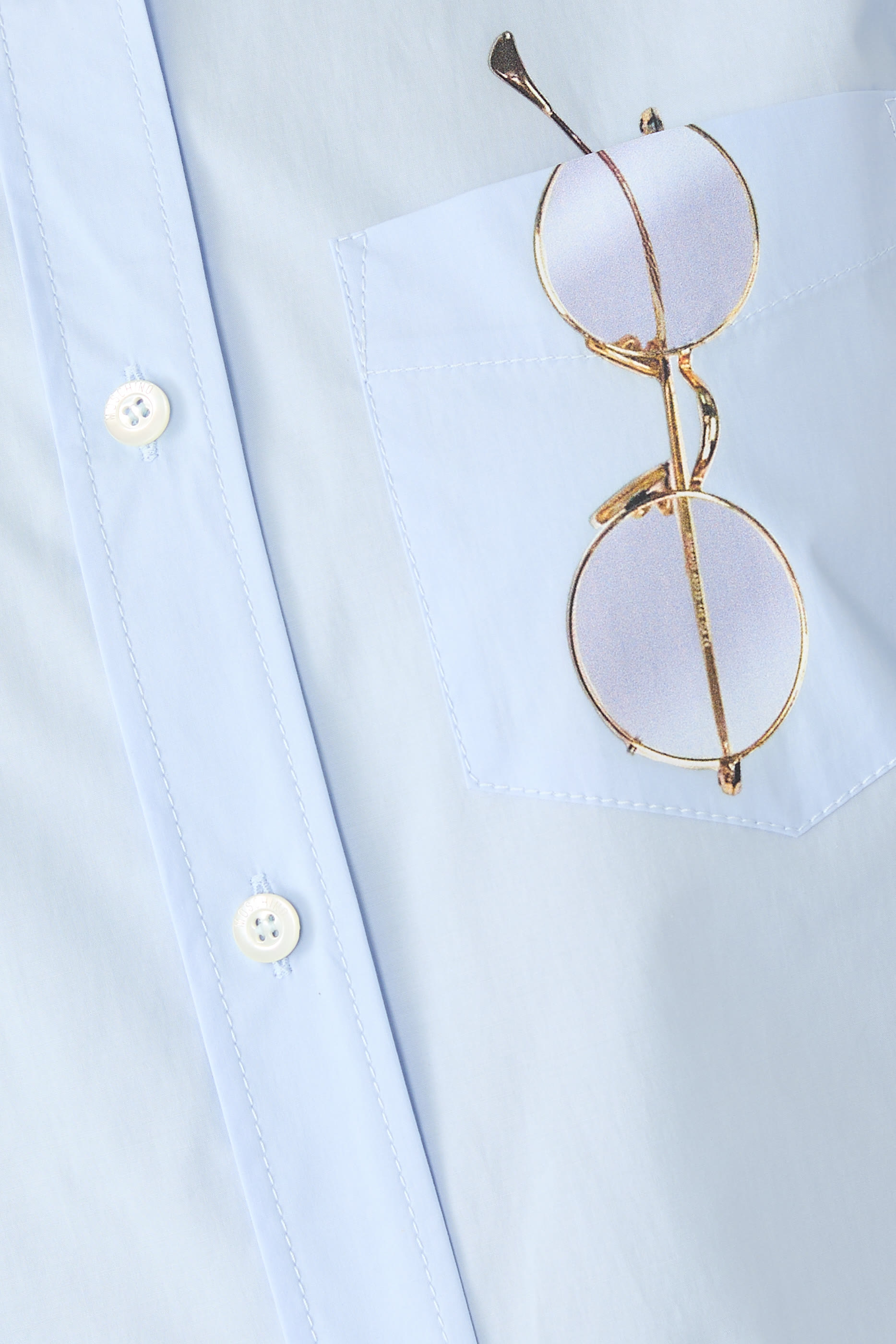  Printed Stretch Cotton Poplin Shirt