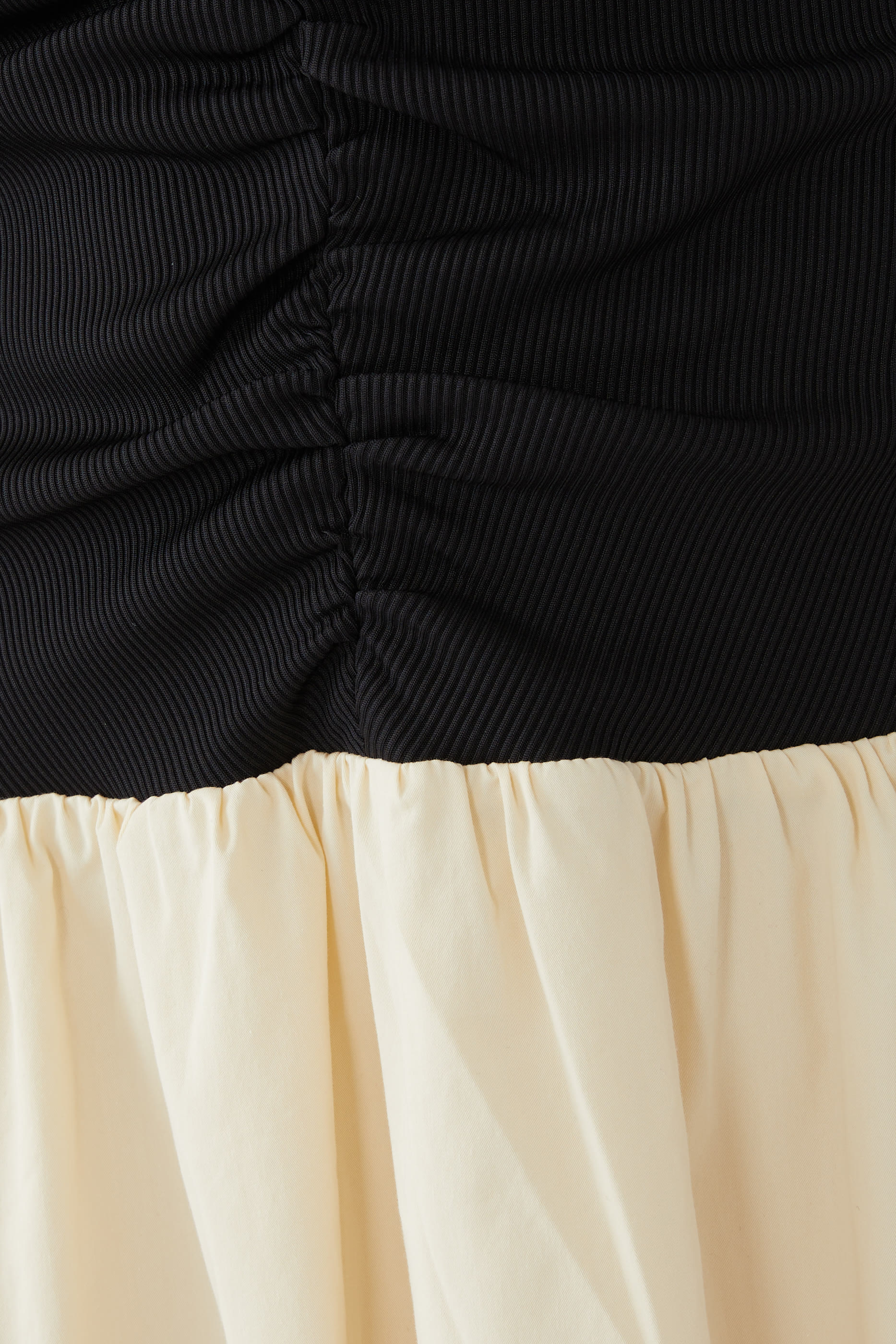 Drop Waist Combo Midi Dress