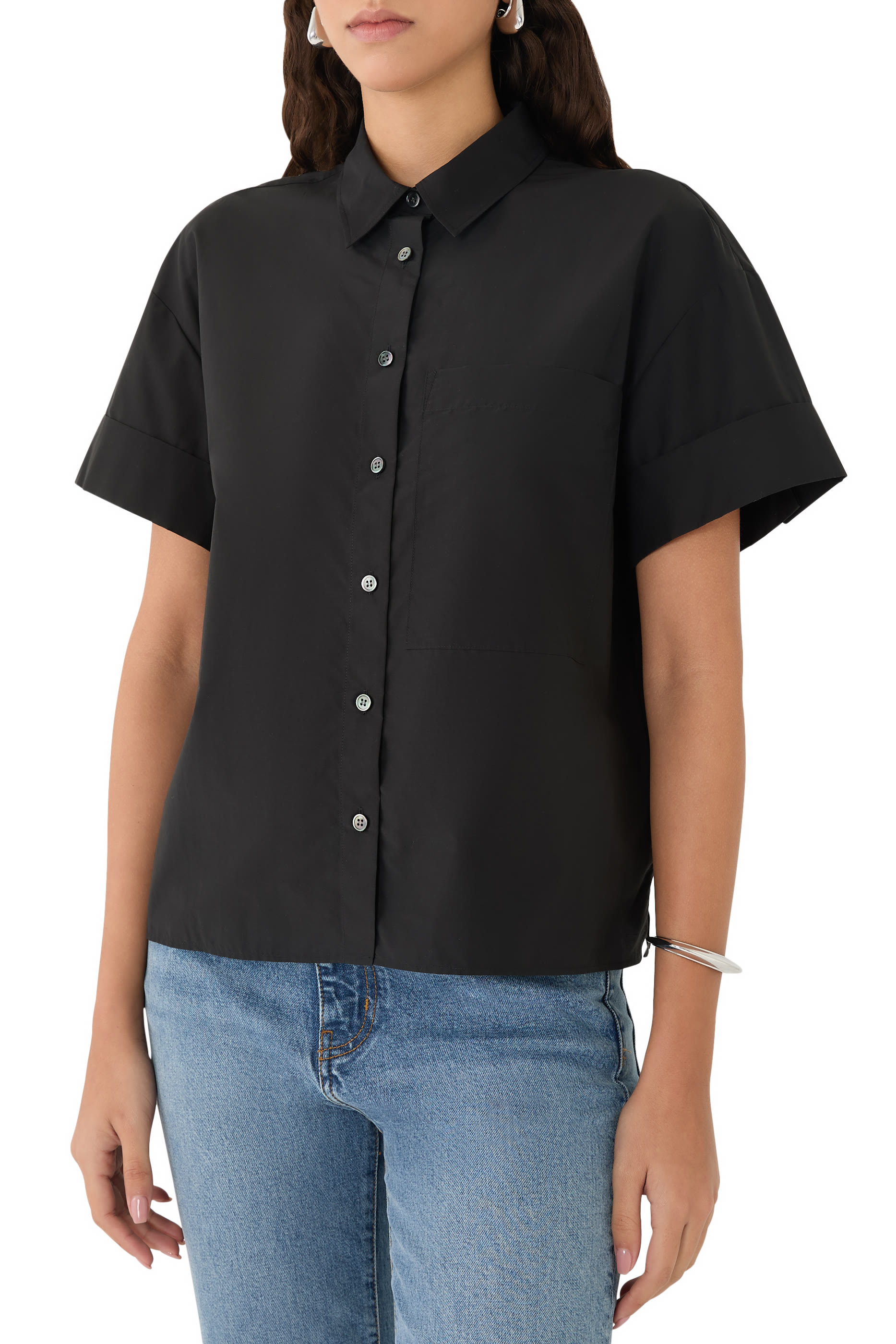 Patch Pocket Shirt in Cotton-Blend