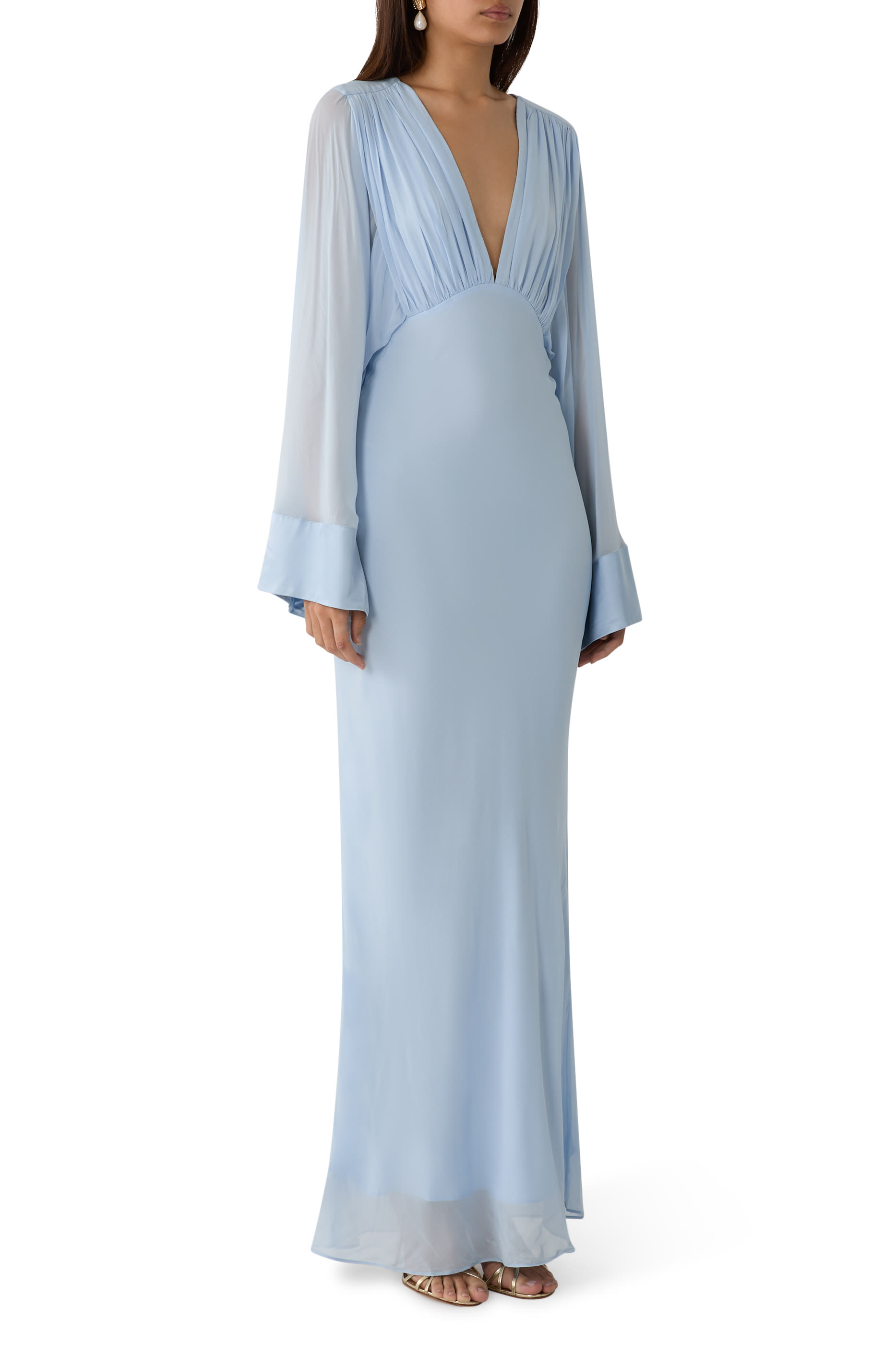Edie Flared Sleeve Maxi Dress 