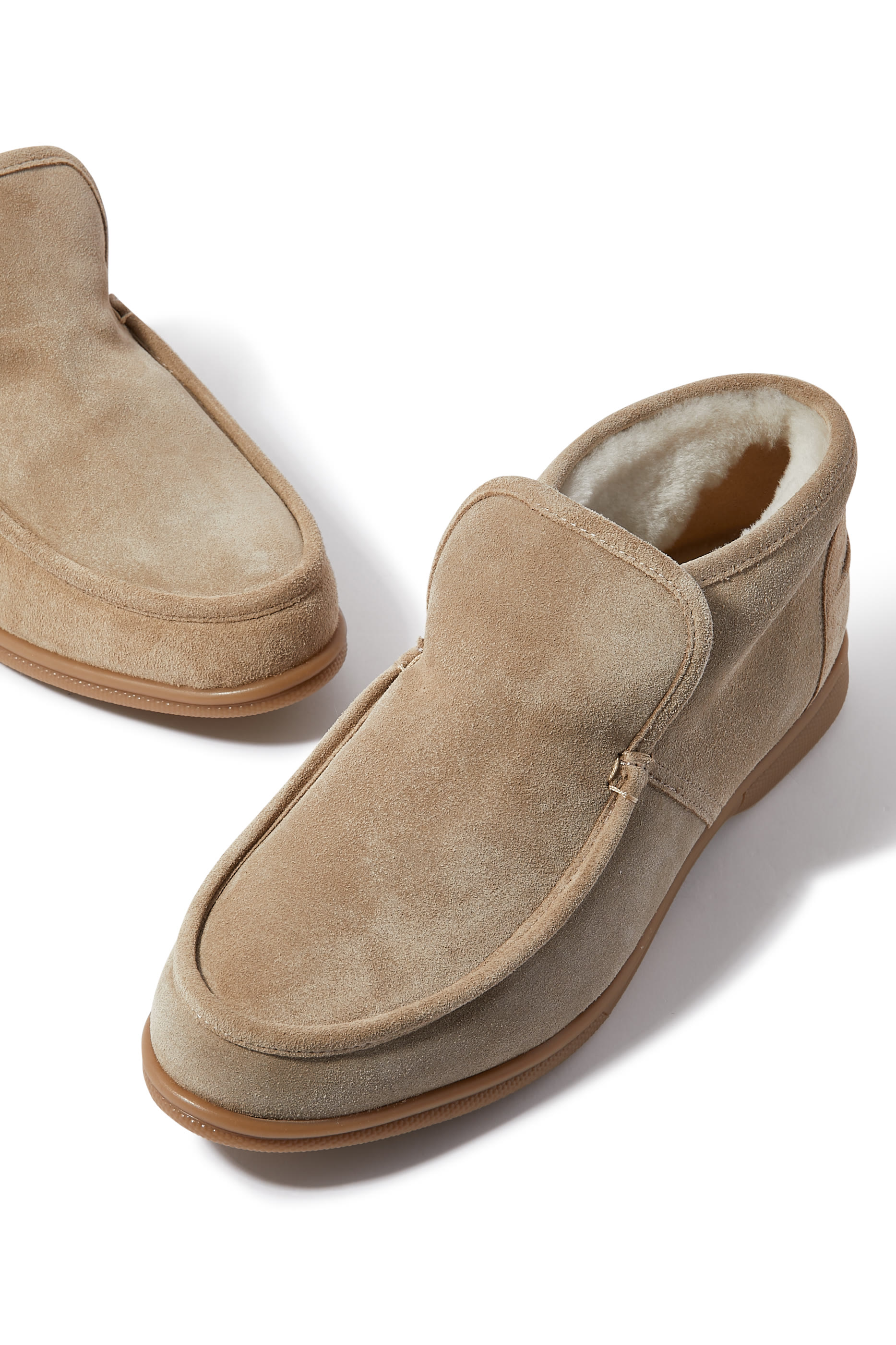 Lace-Up Boots in Stiff Merinillo