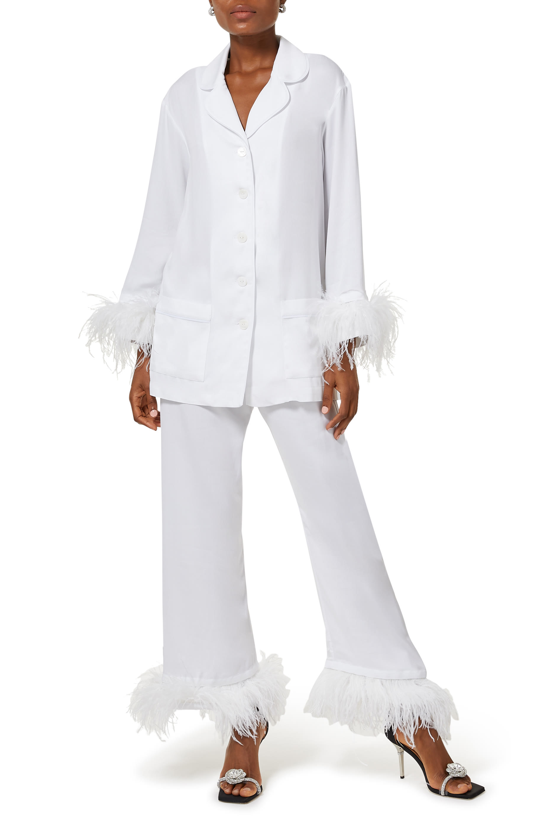 Party Pajama Set With Feathers