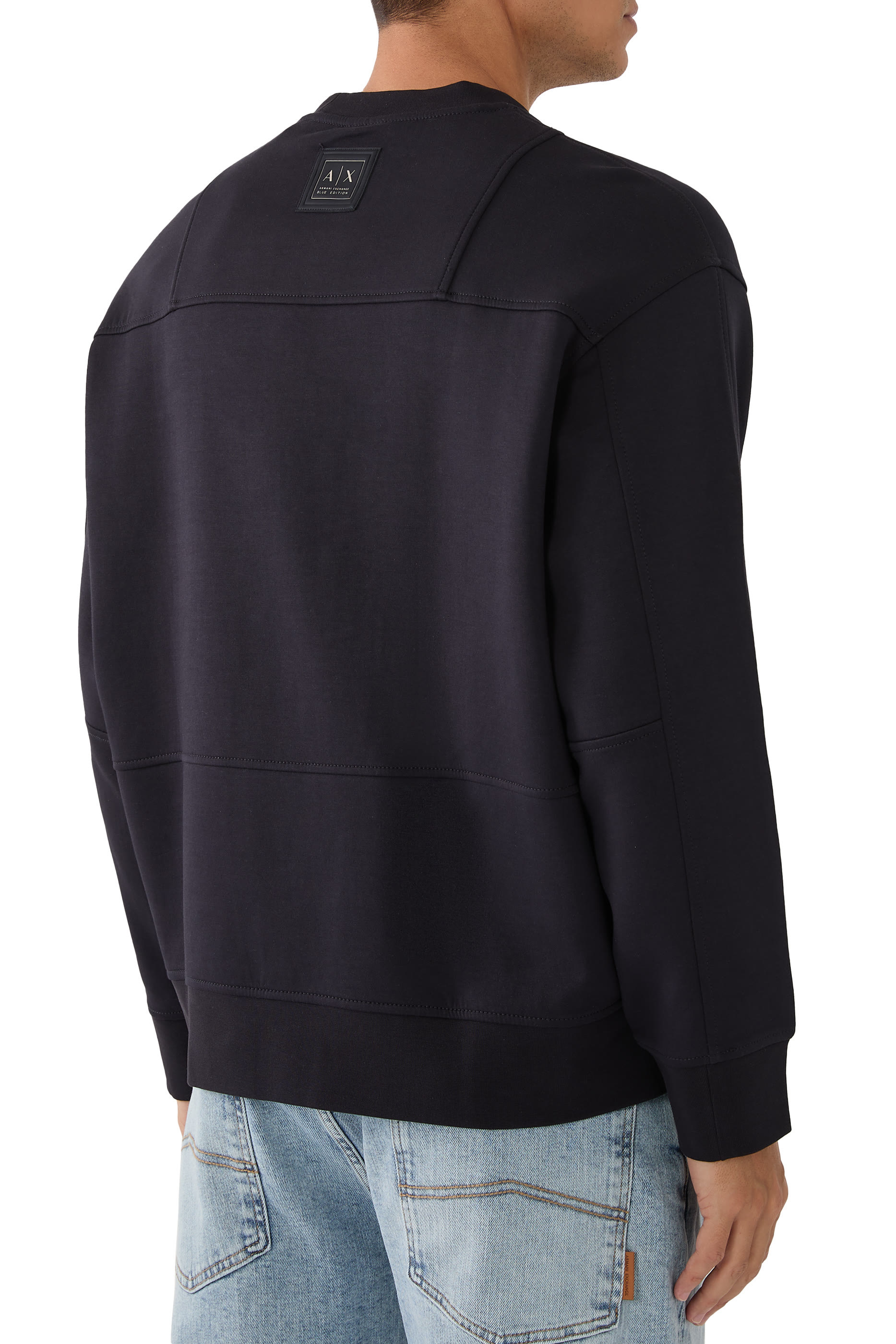 Bonded Cotton Crewneck Sweatshirt