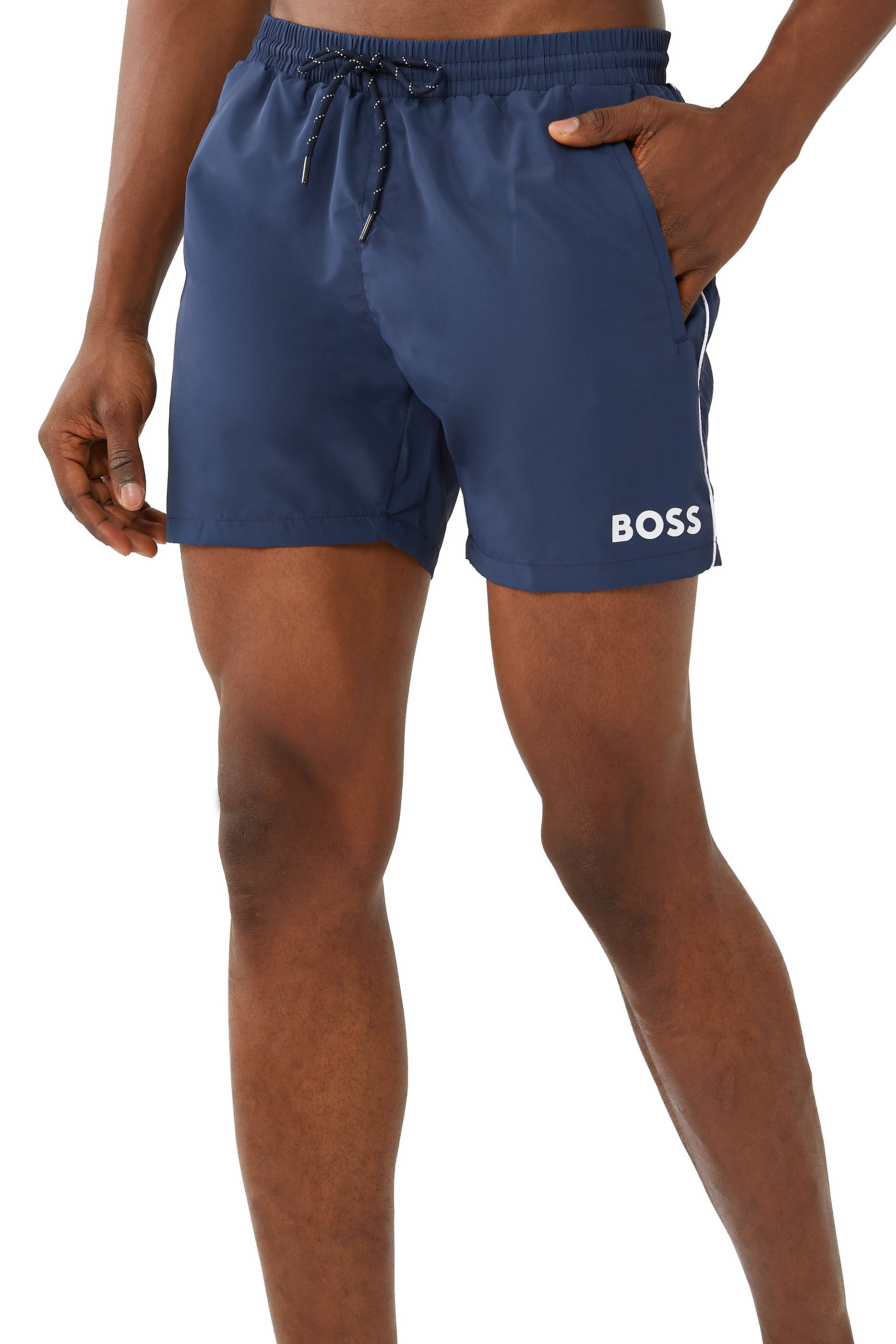 Quick-Drying Logo Swim Shorts