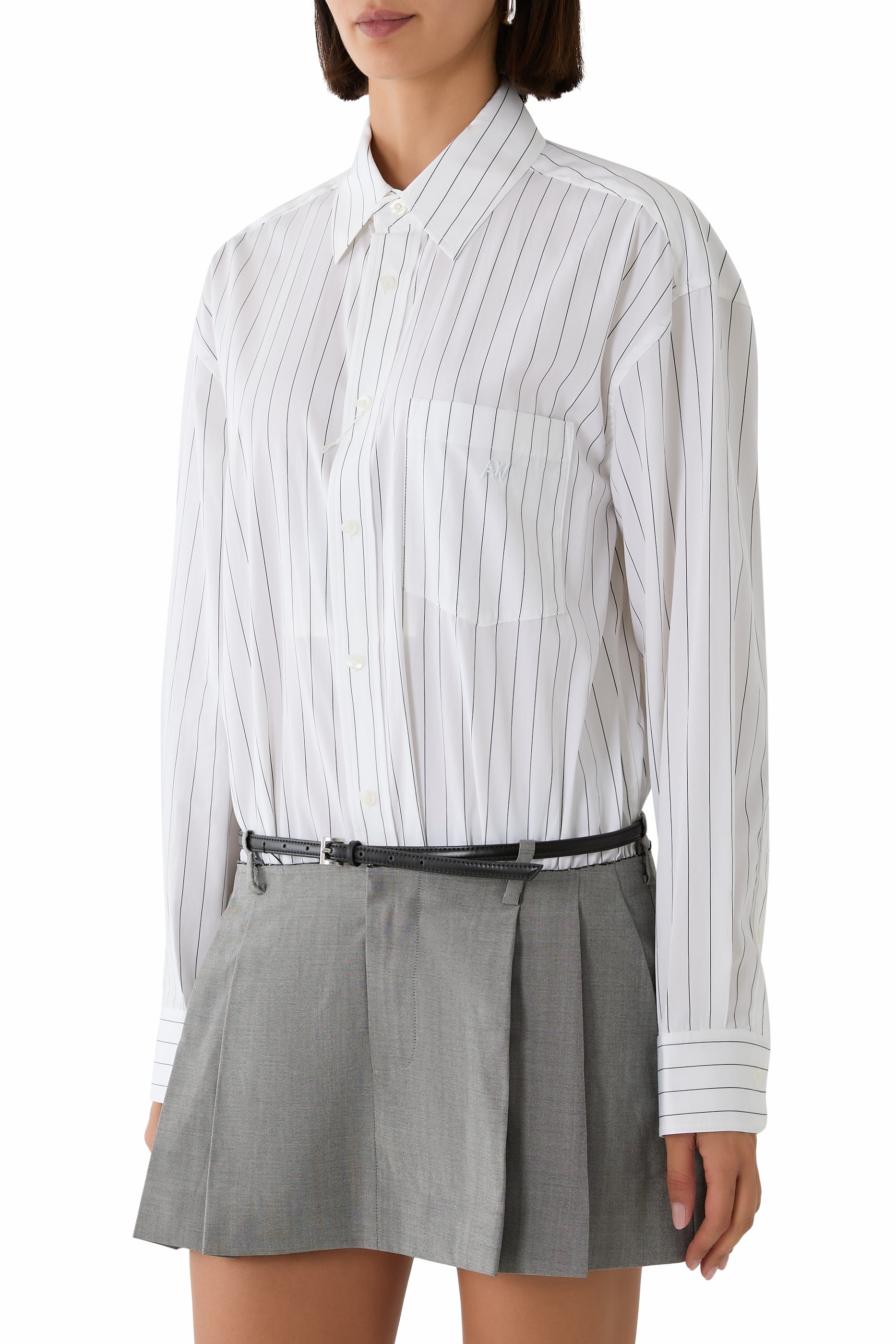 Pre-Styled Shirt Dress With Tailored Skirt 