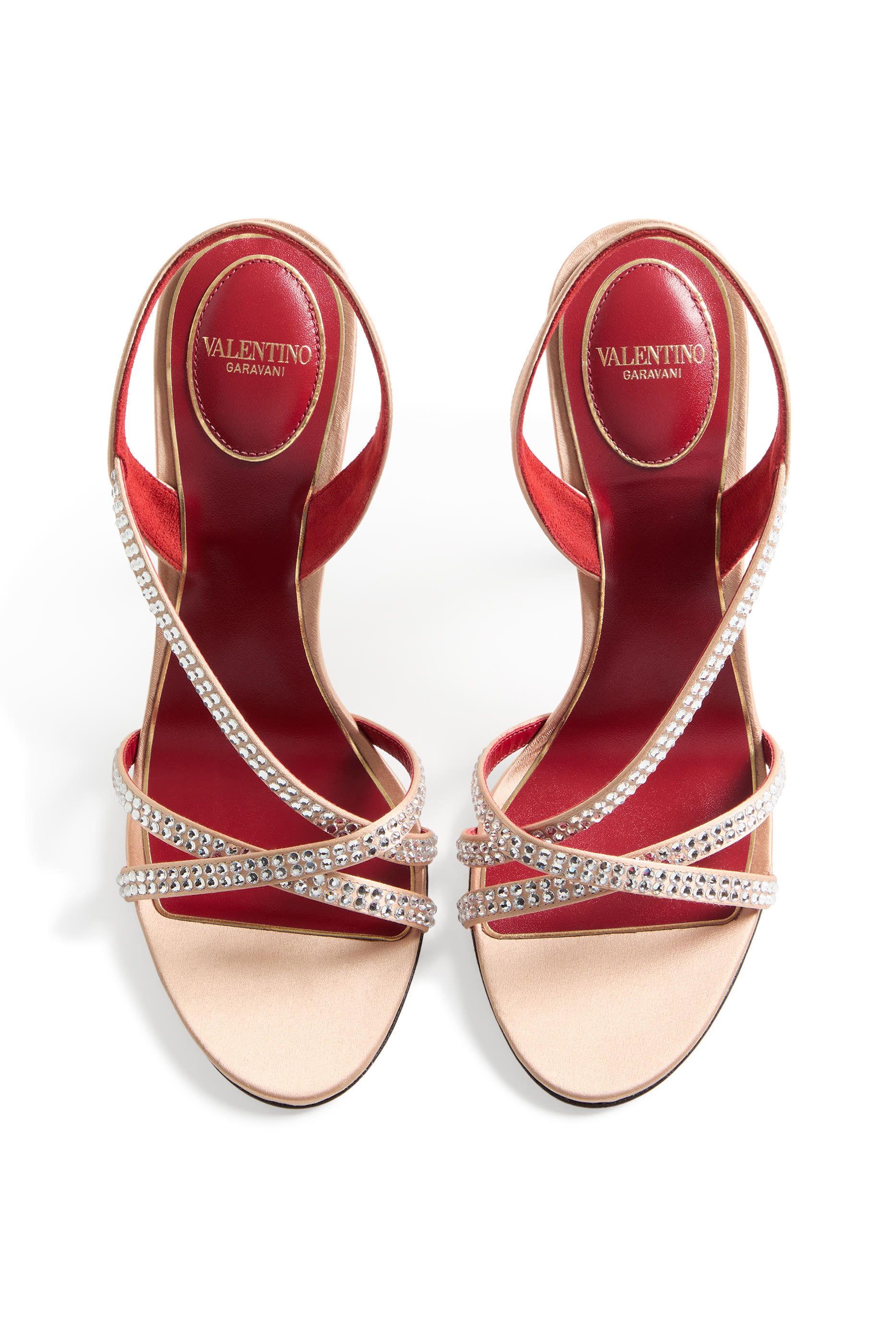 Dans Le Foyer 105 Satin Sandals with Crystals 