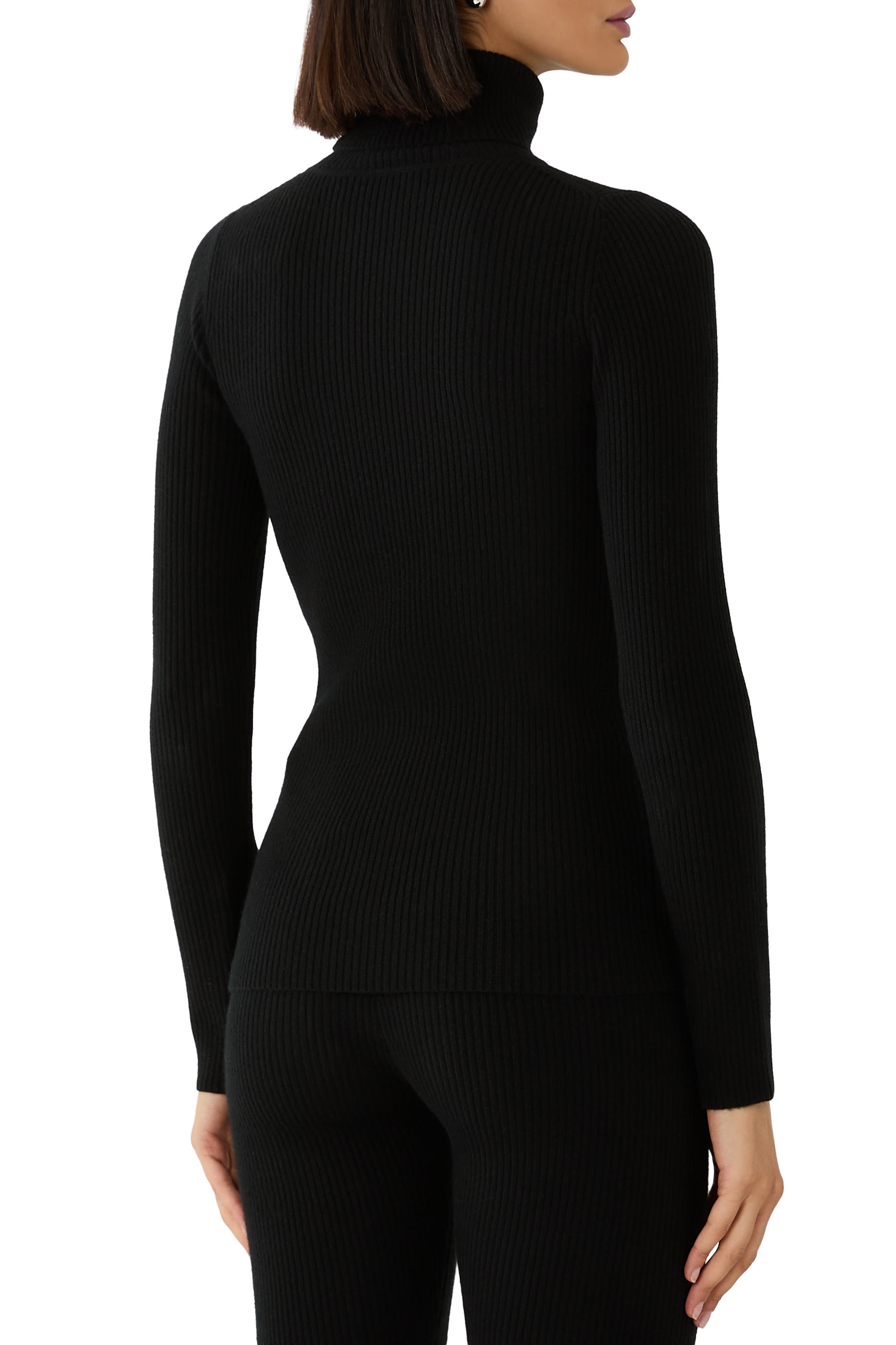 Roll-Neck Fitted Sweater 