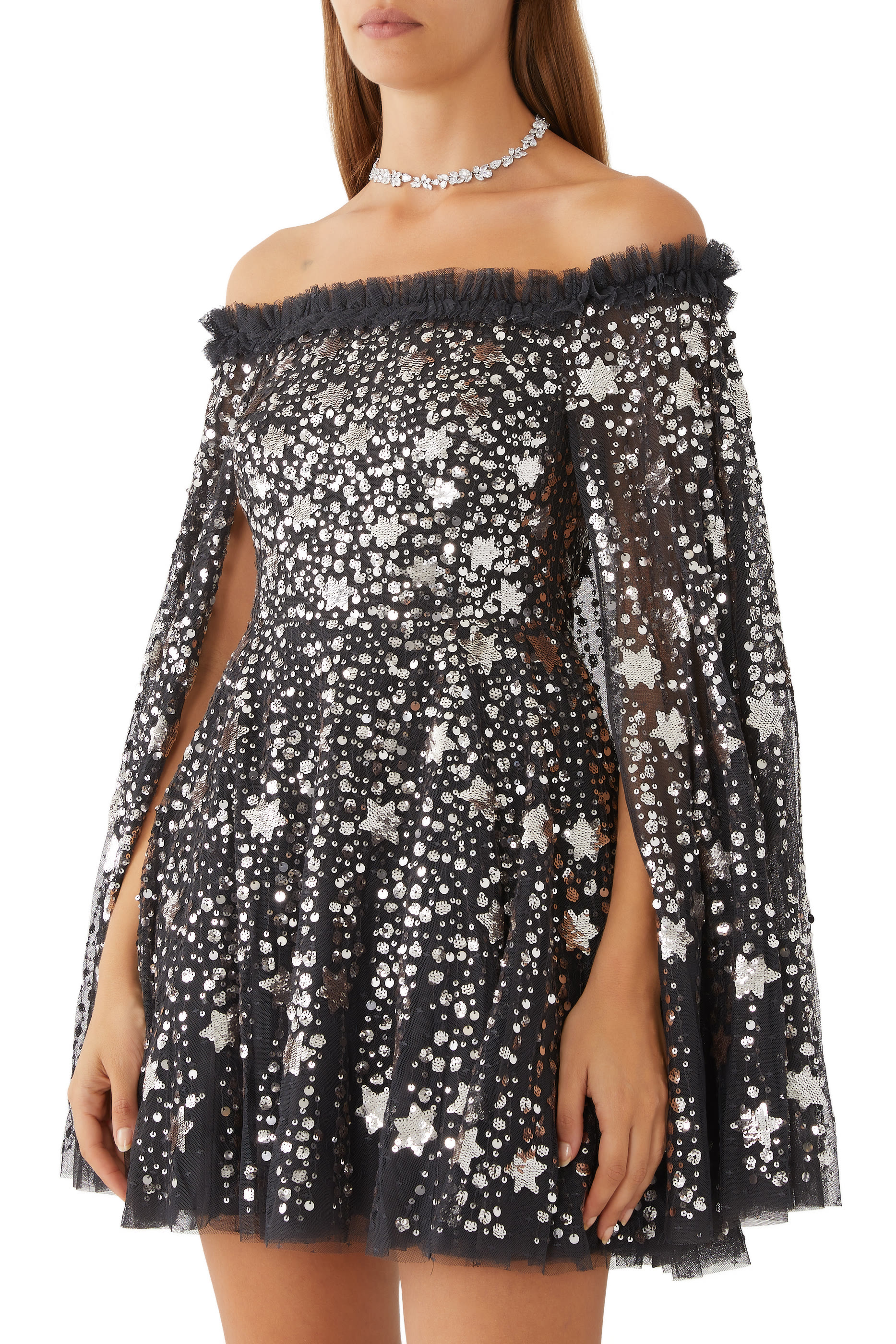 Shooting Stars Cape Micro Mini Dress