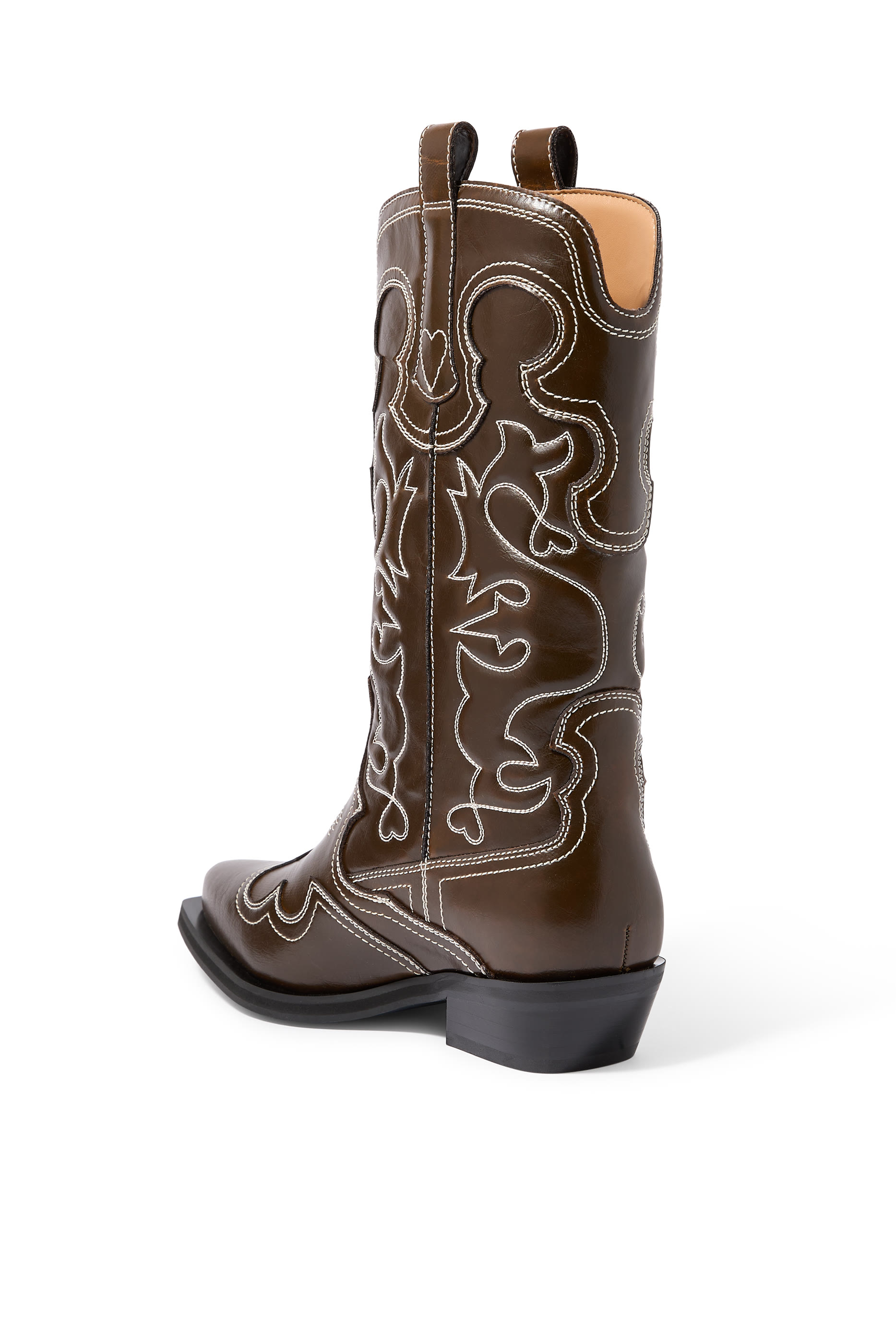  Mid Shaft Embroidered Western Boots