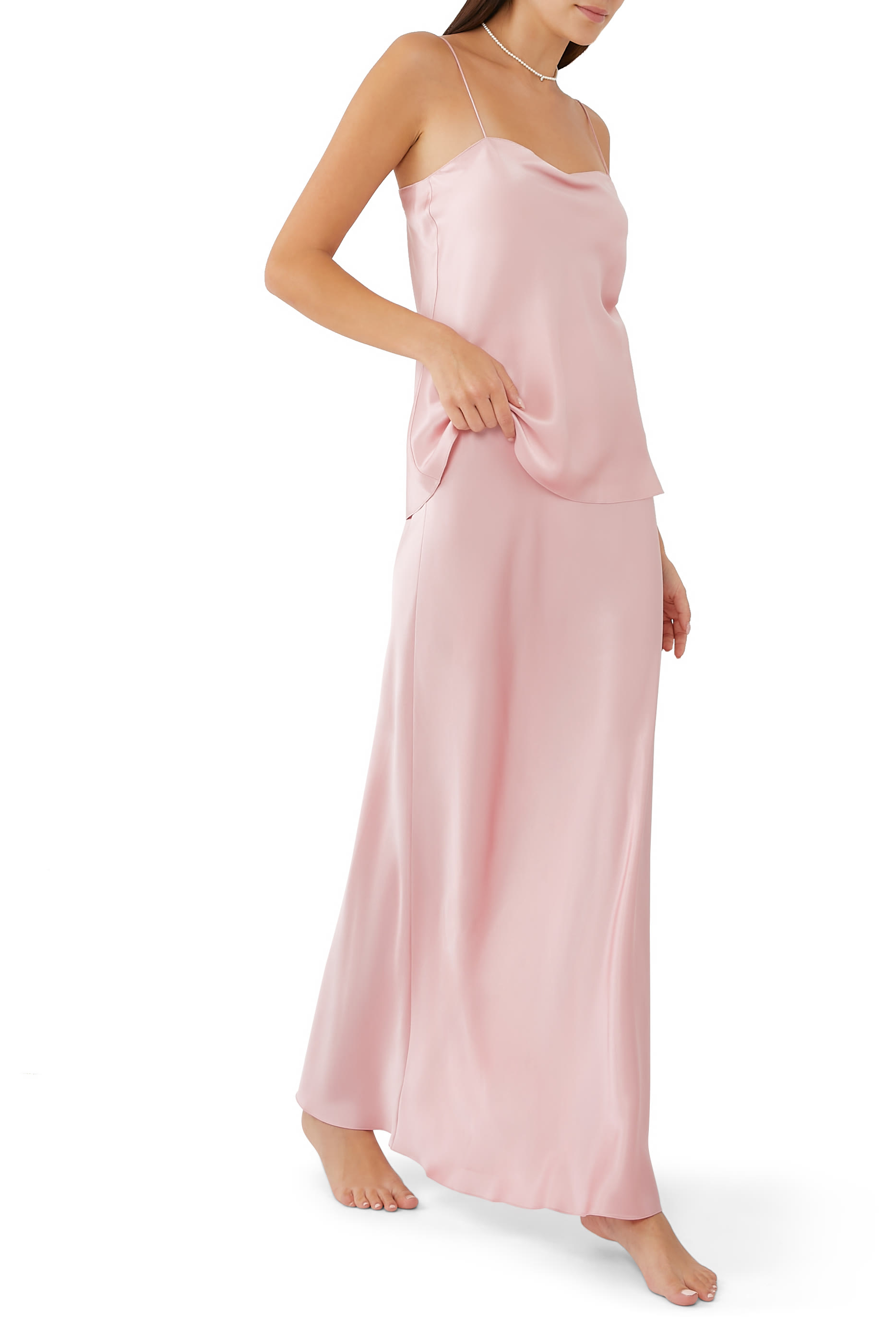 Alyssa Silk Satin Skirt