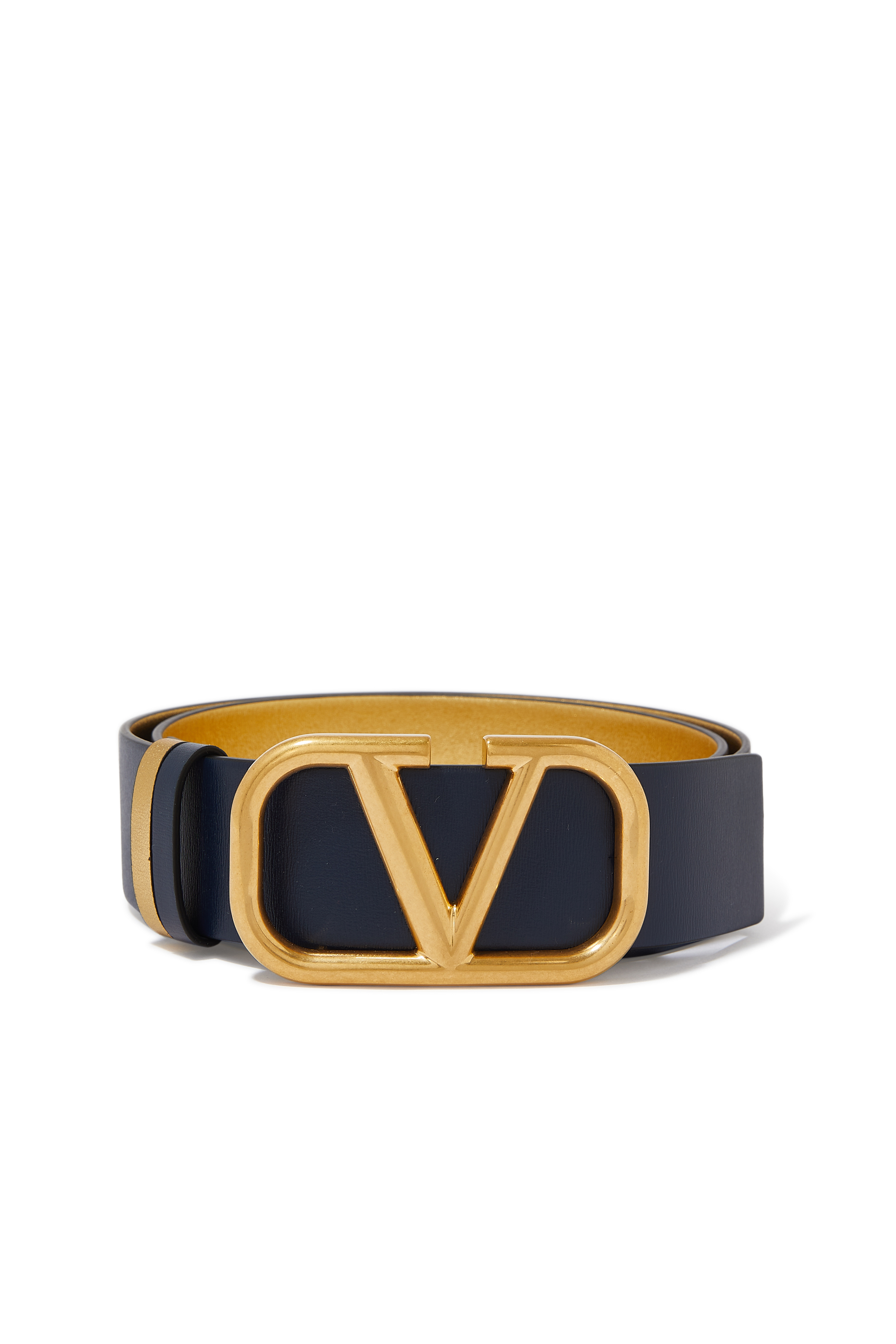  VLOGO Reversible Belt in Glossy Leather