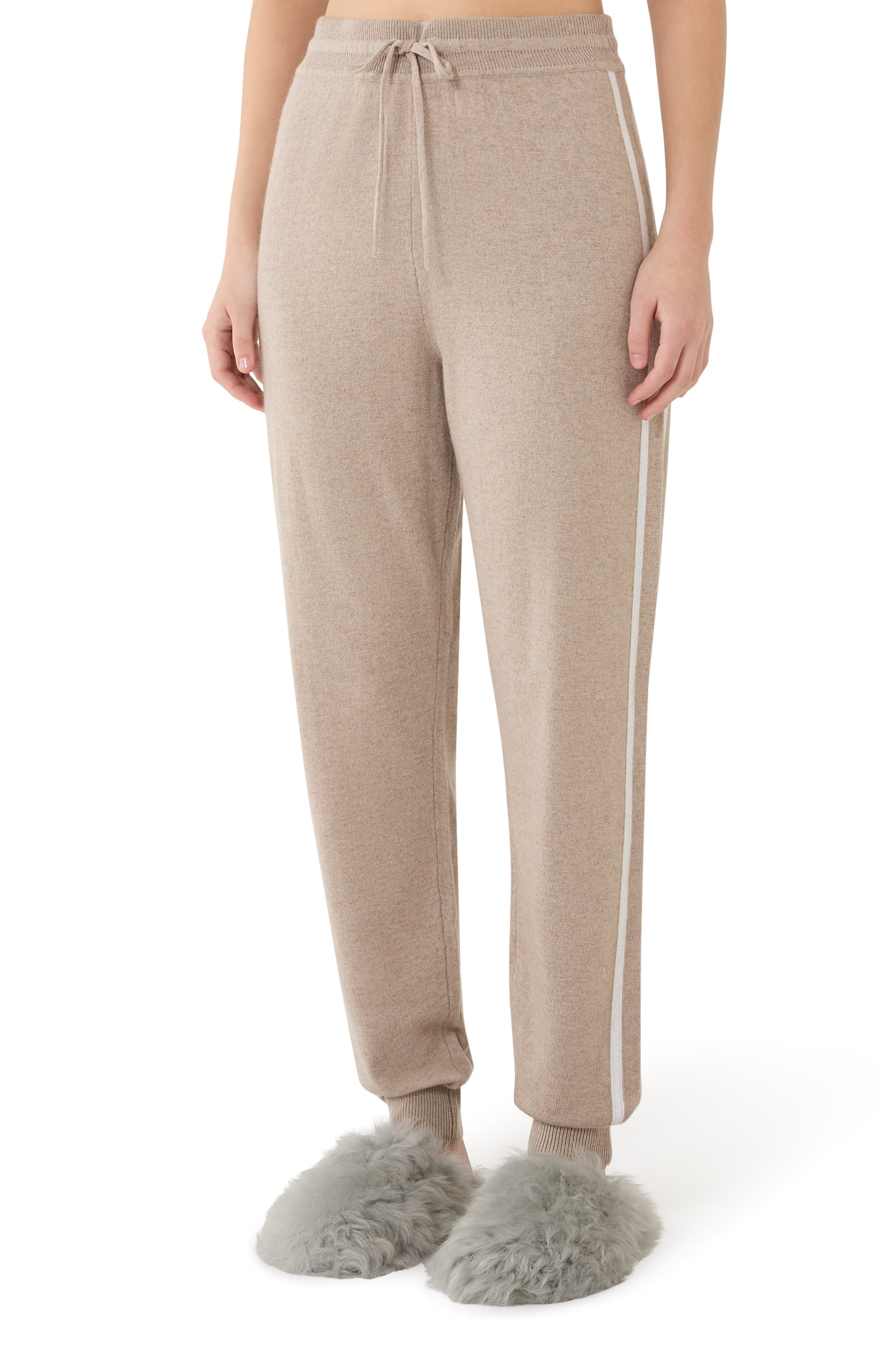Stripe Detail Joggers with Cashmere