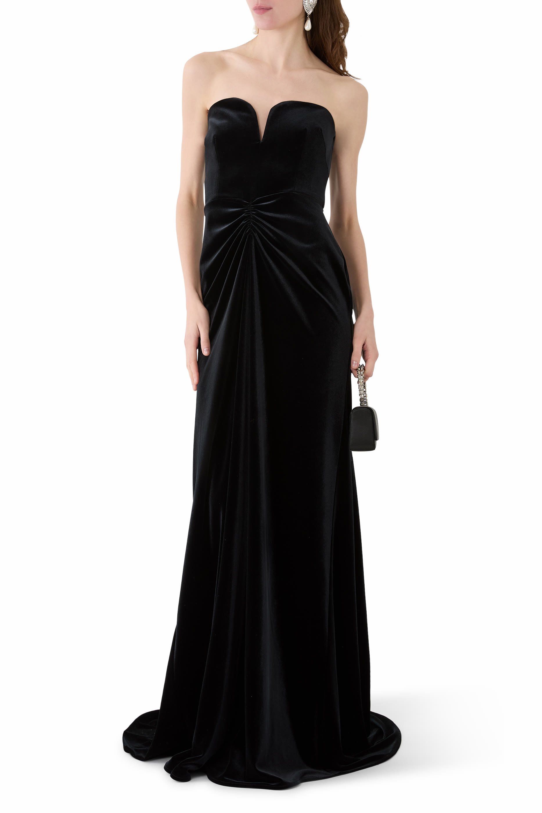 Strapless Sweetheart Ruched Gown