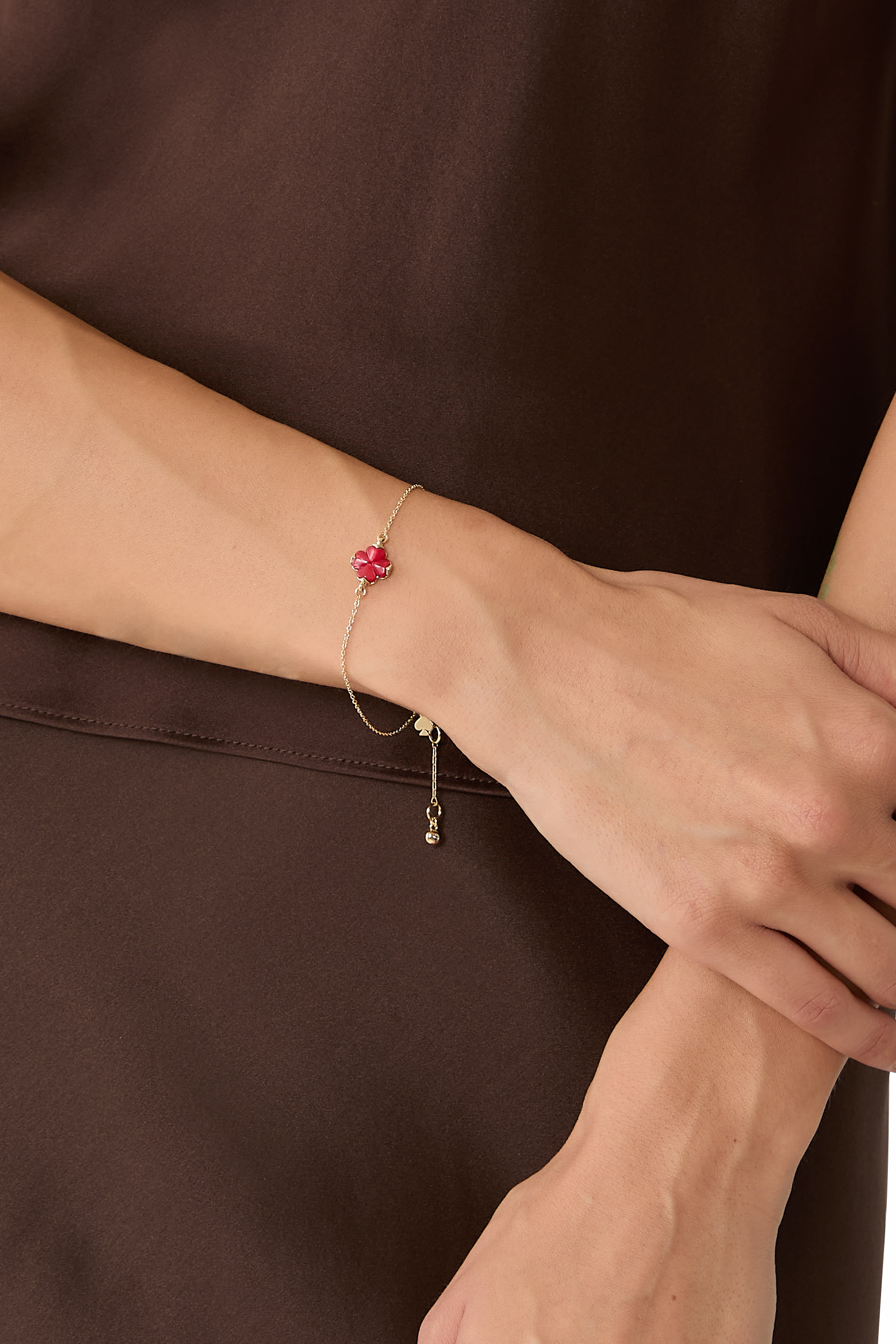 Spade Flower Solitaire Bracelet