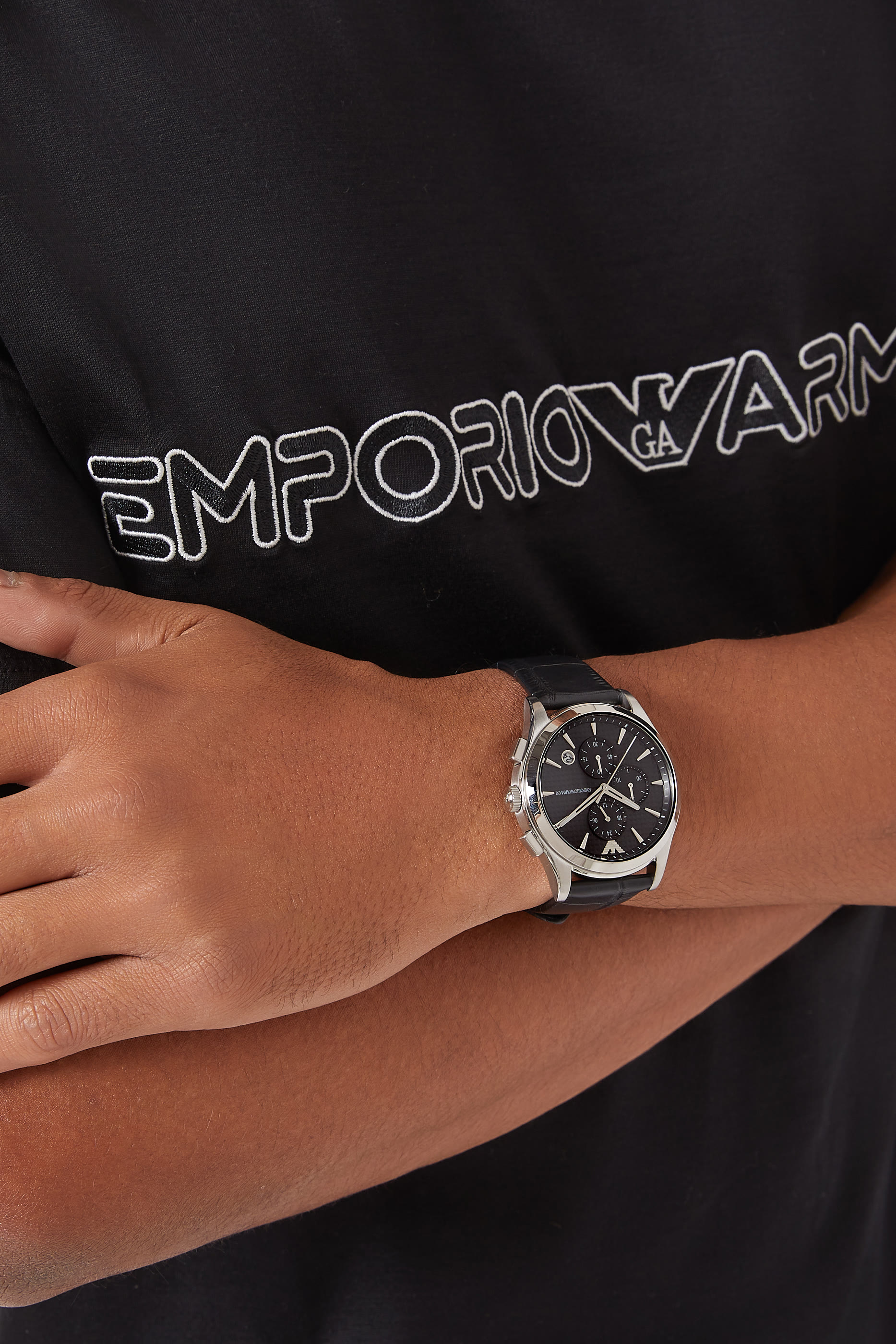 Paolo 42mm Leather Watch