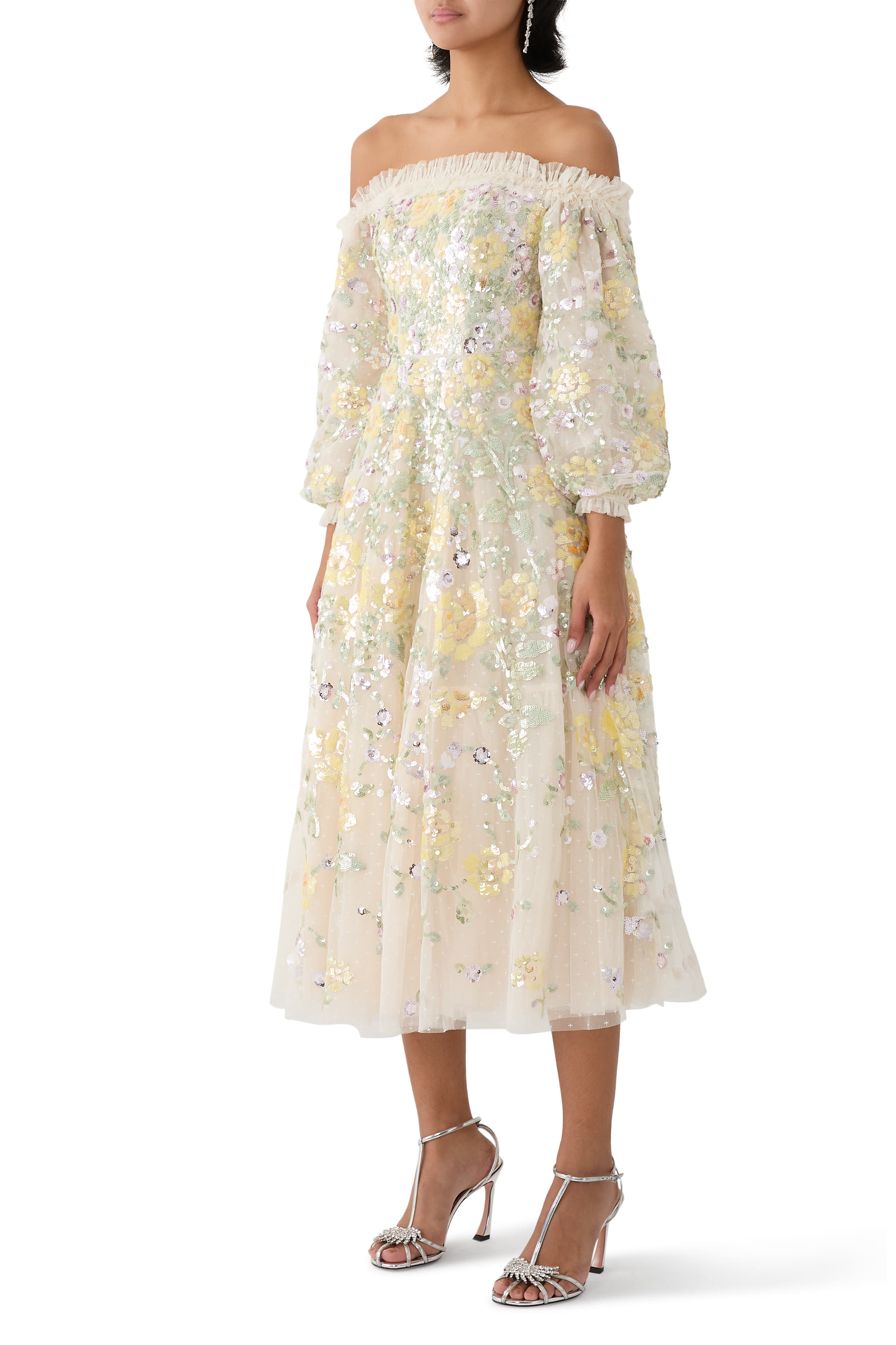 Elina Rose Off-Shoulder Ballerina Dress