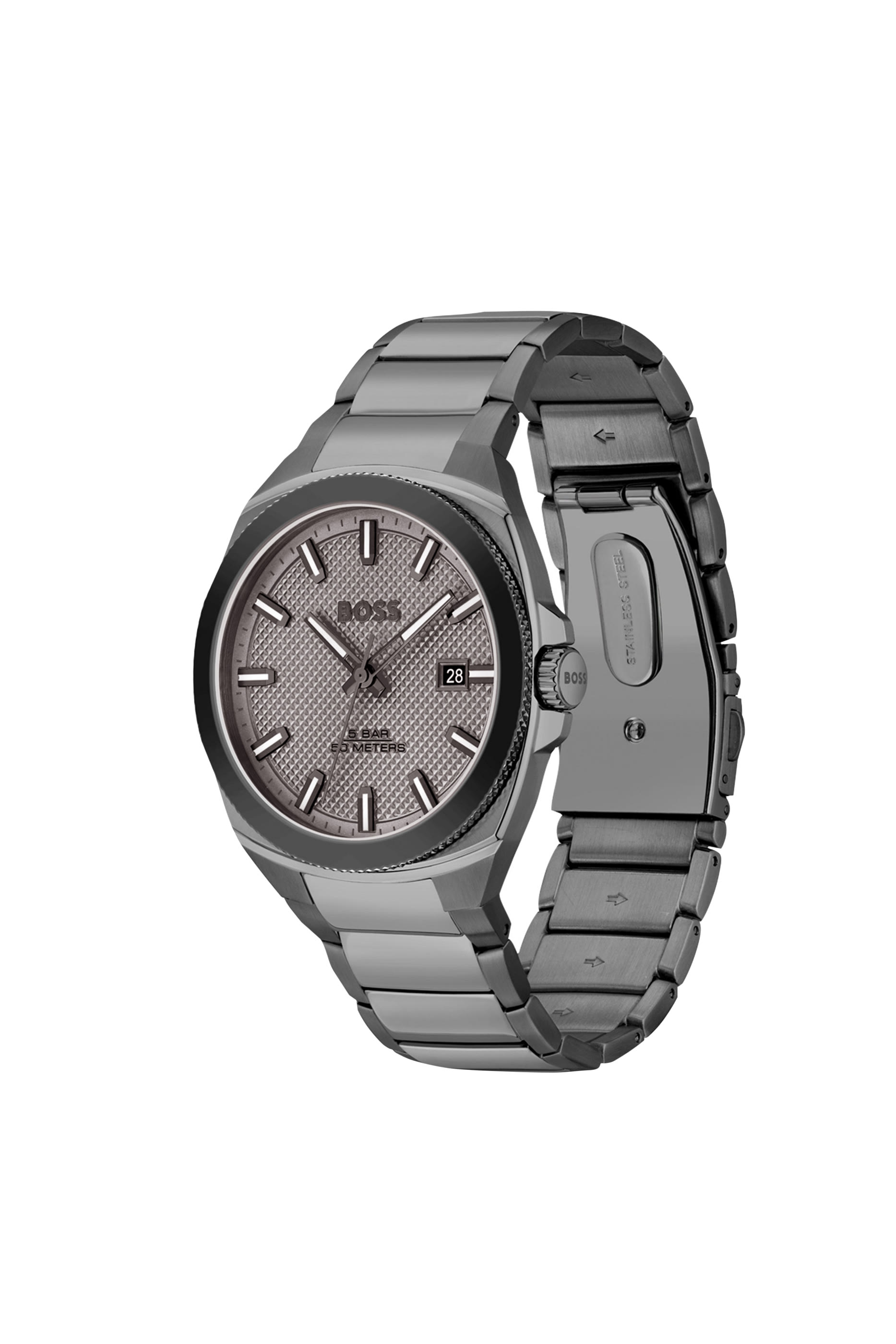 Walker Grey Link-Bracelet Watch