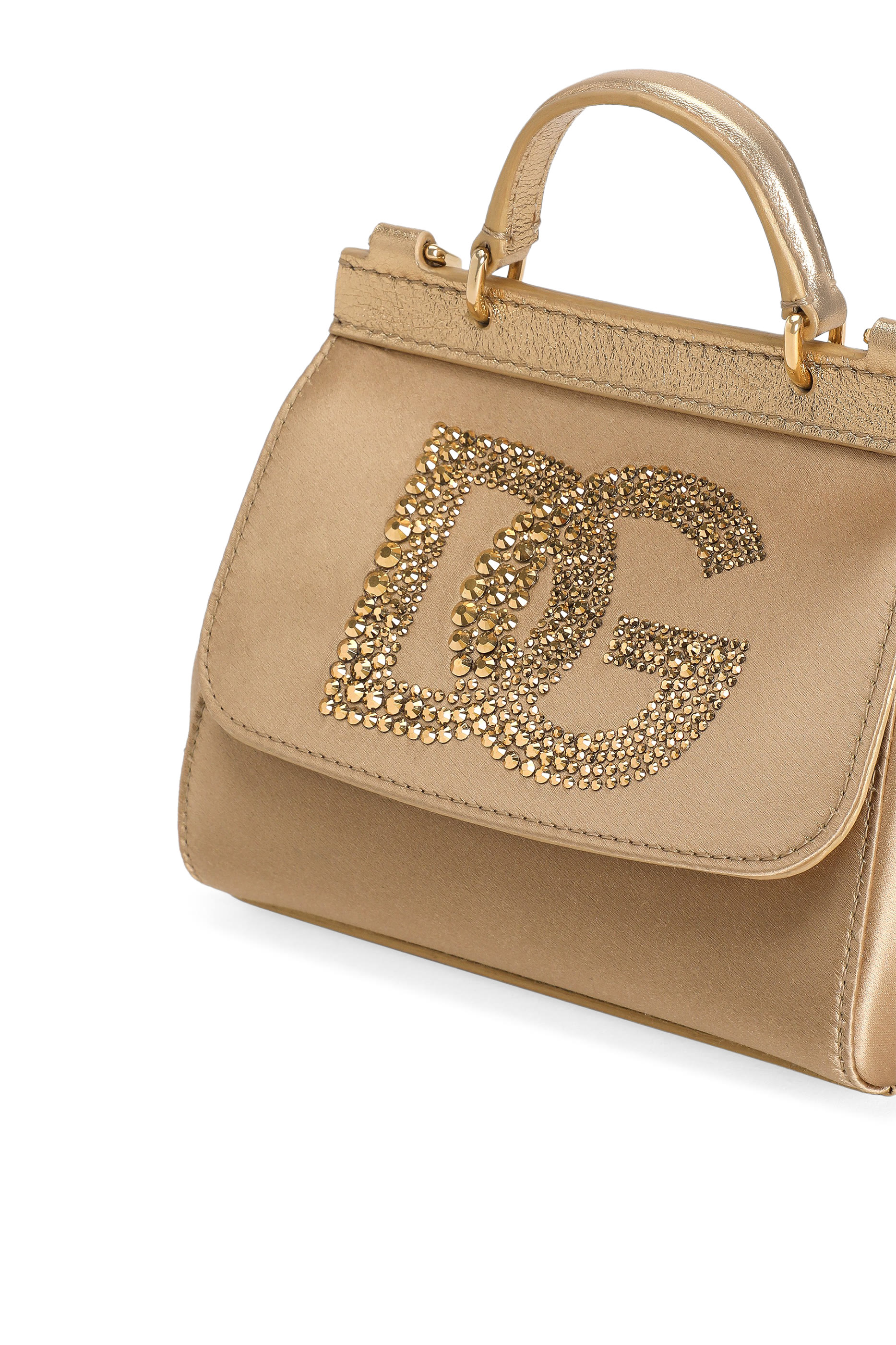 DG Logo Satin & Laminated Calfskin Sicily Bag