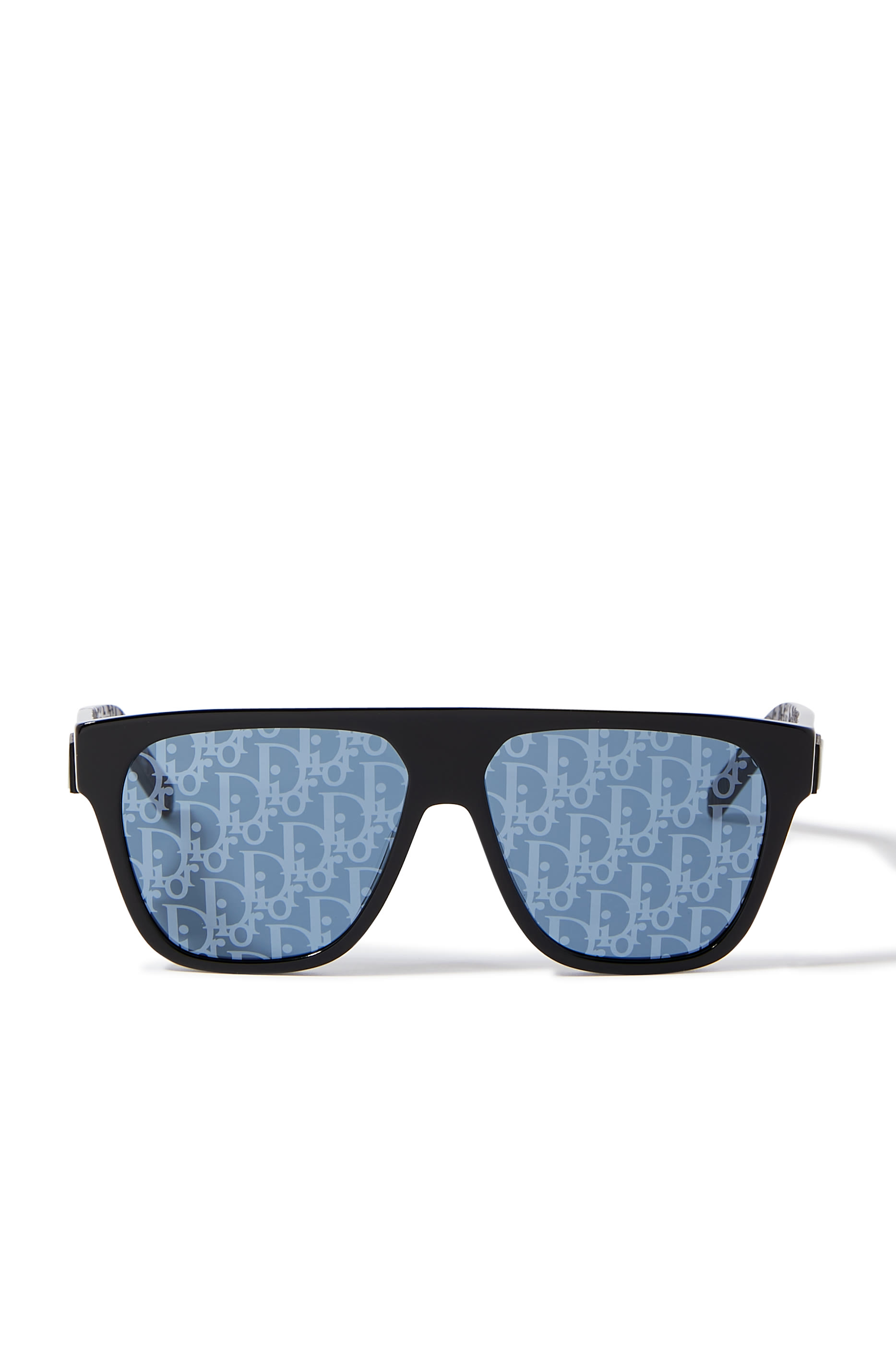DiorB23 S3I Shiny Black Geometric Sunglasses