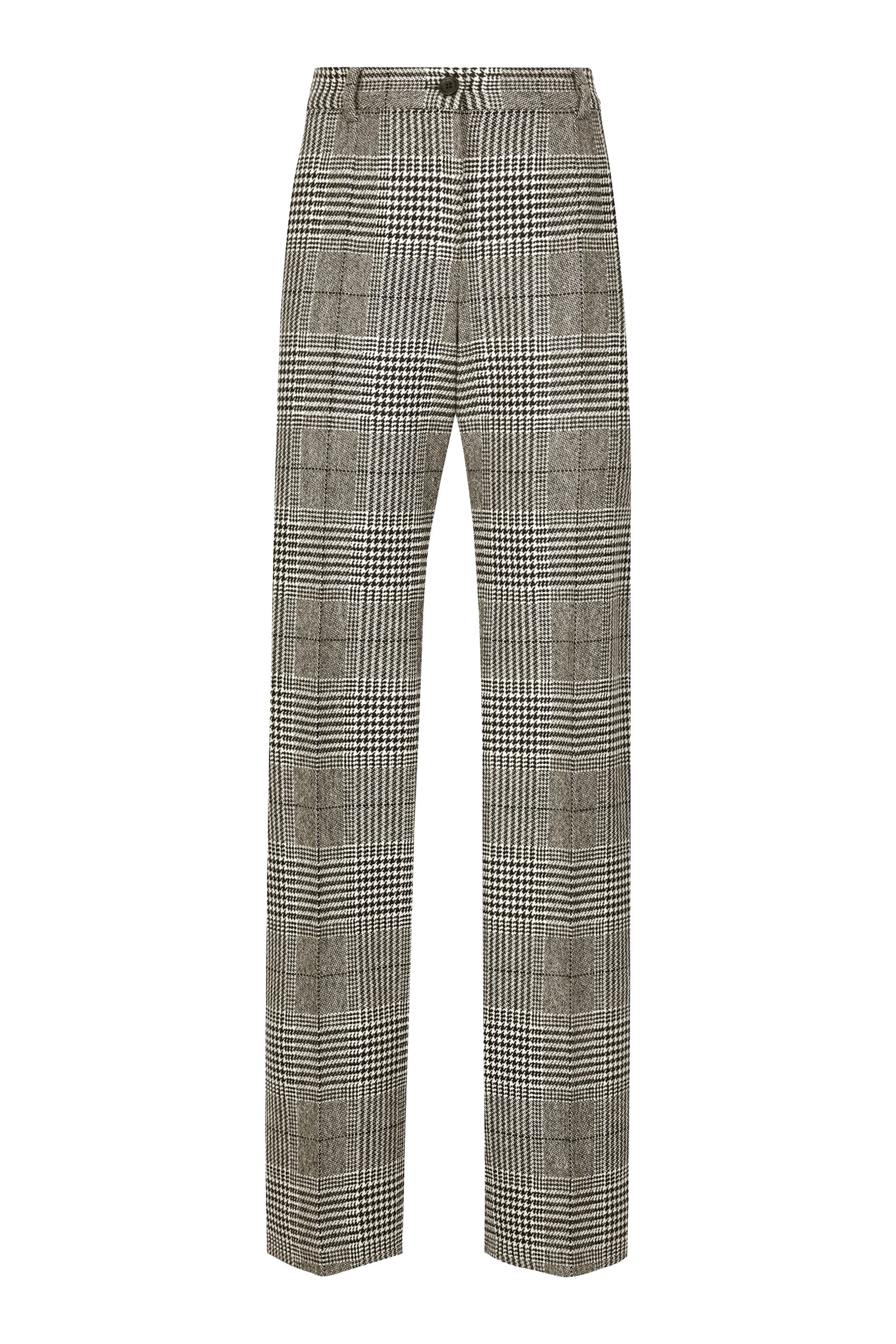 Flared Glen Plaid Pants