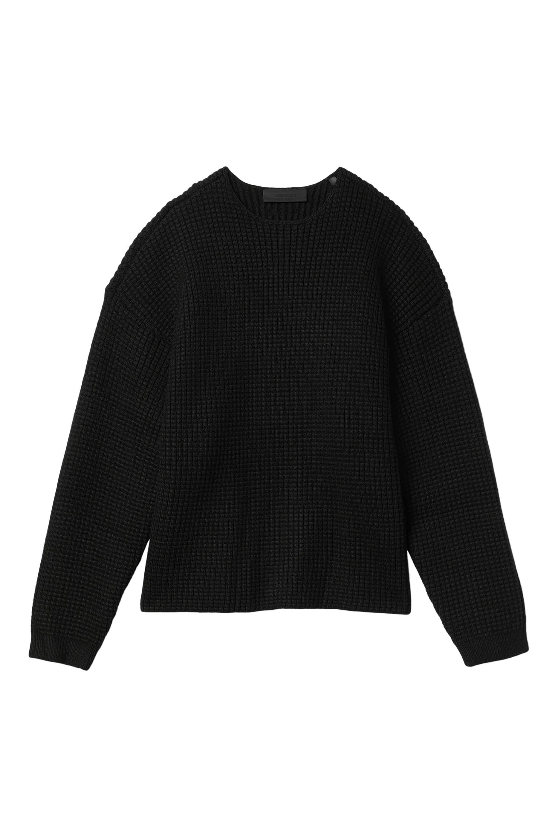 Heavy Waffle Crewneck Sweater