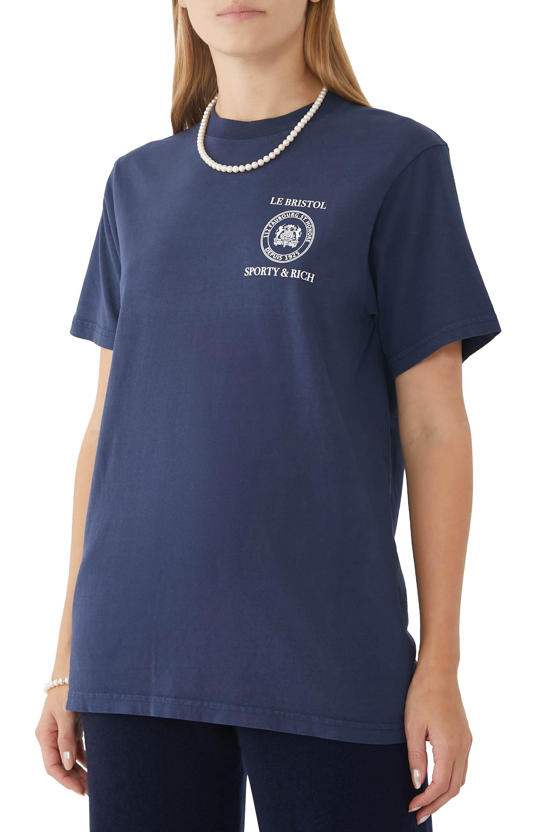 Sporty & Rich x Le Bristol Paris Crest Seal T-Shirt